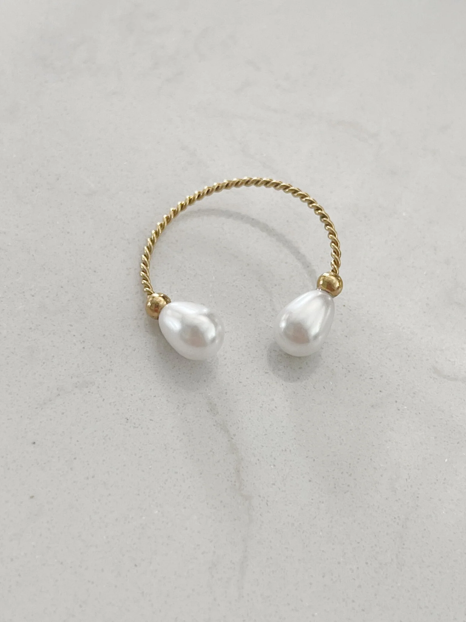 2 Pearls - Ring - Edelstahl - verstellbar - Image 3