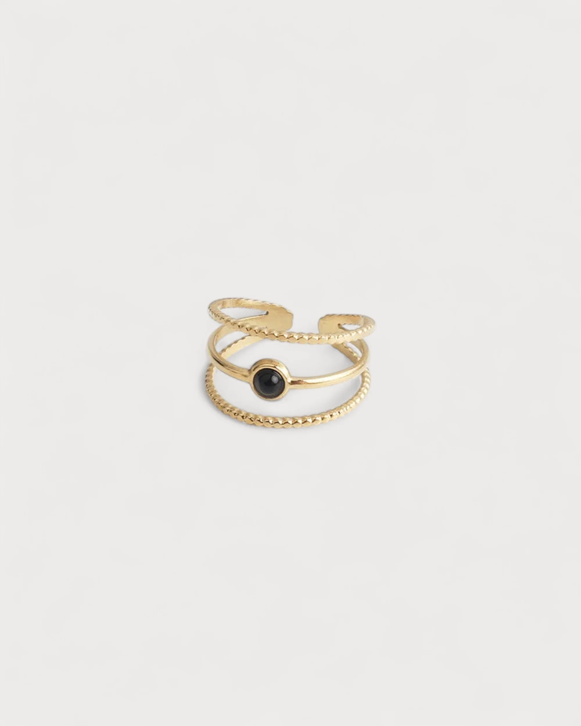 Aarya - Ring - Naturstein - Edelstahl - Verstellbar