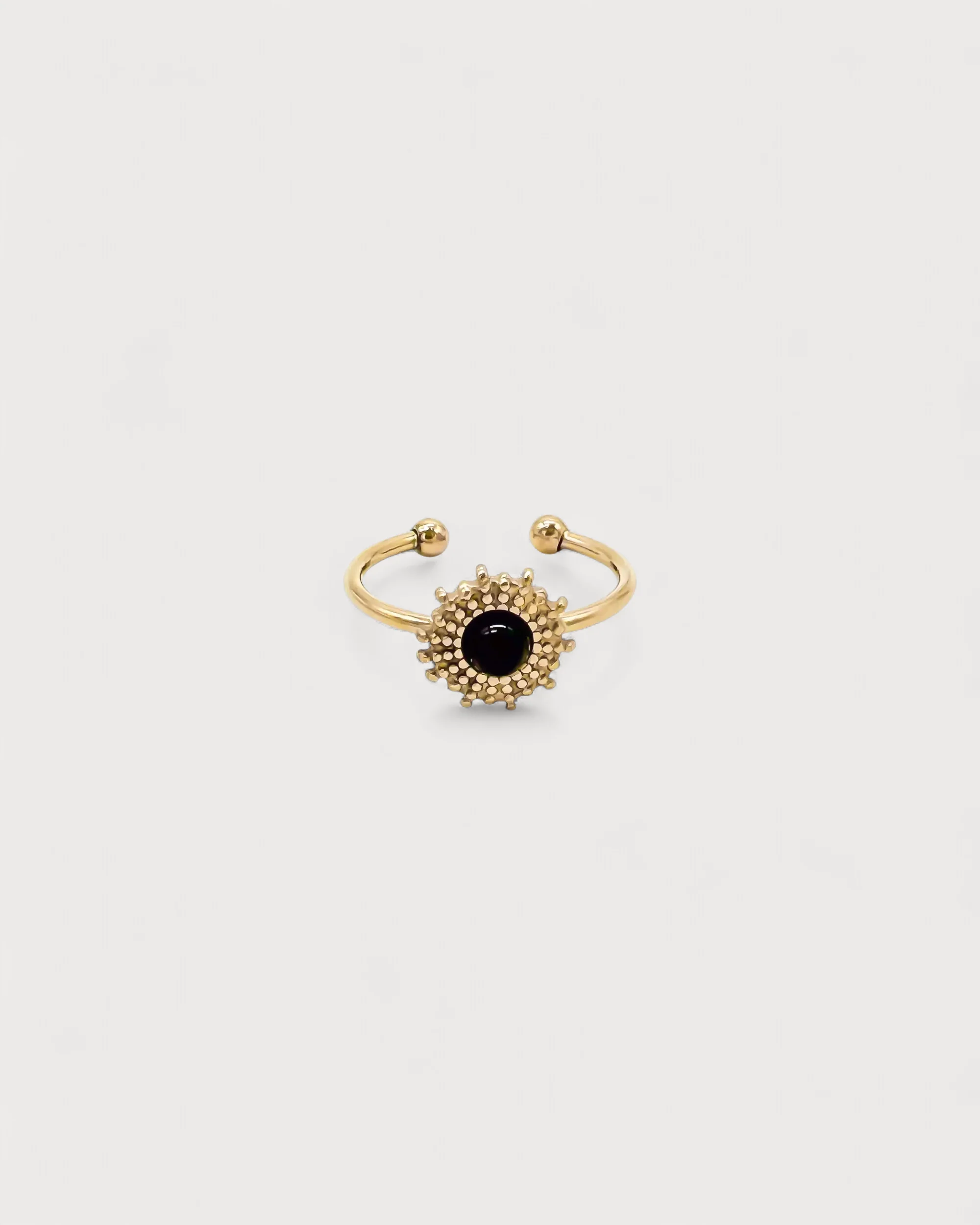 Alice - Ring - Naturstein - Edelstahl - Verstellbar