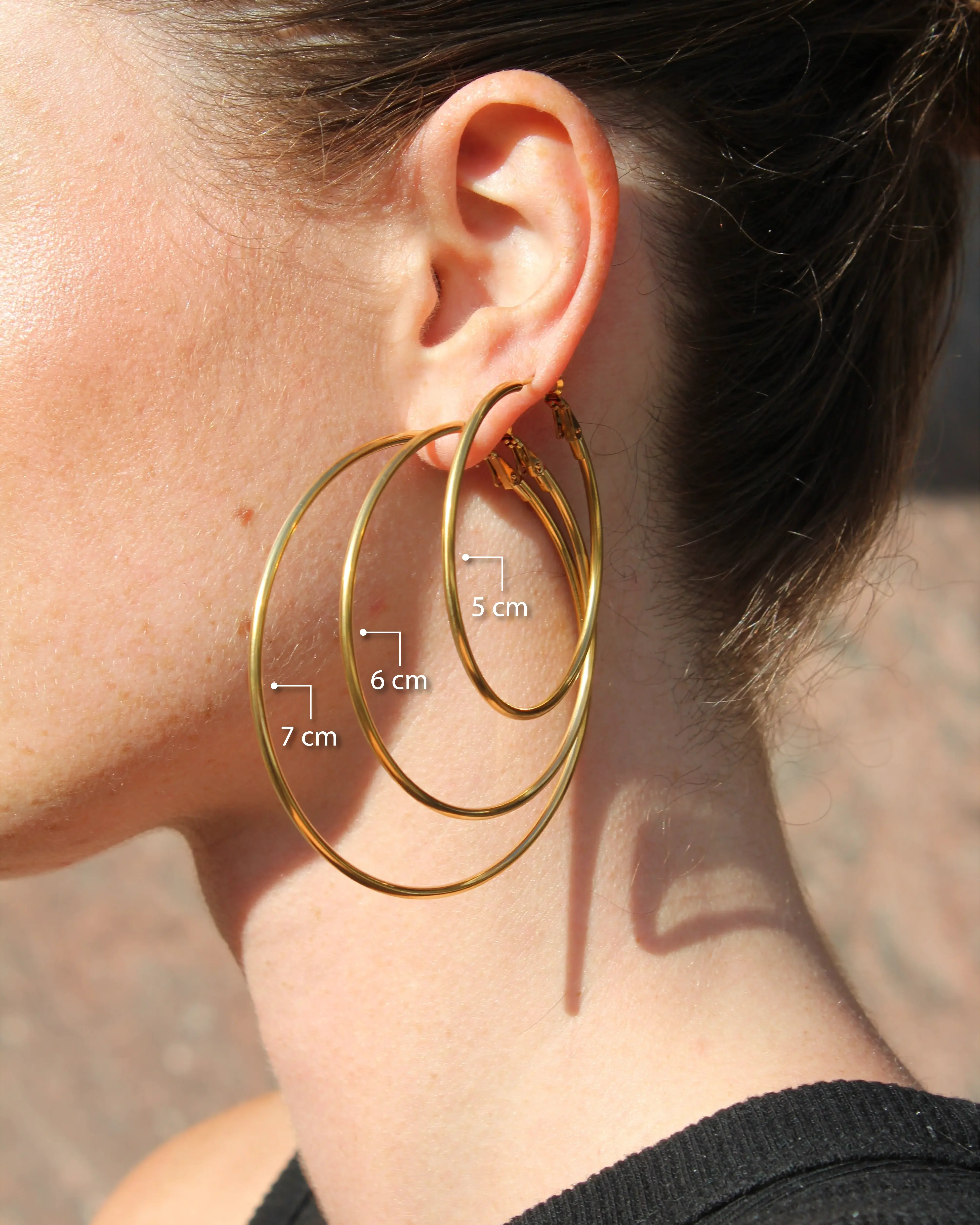 Basic hoops - Ohrringe - Edelstahl - Image 2