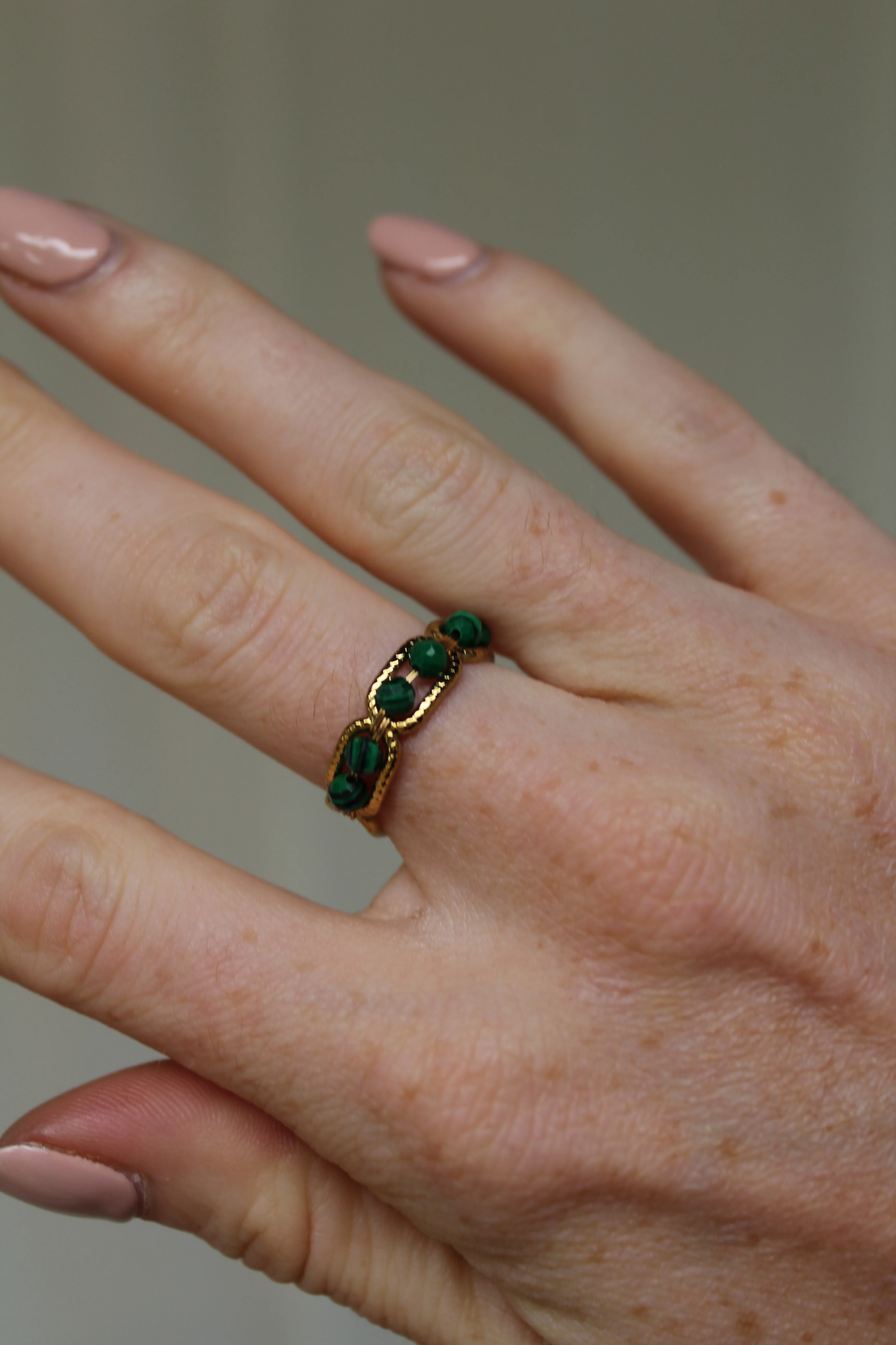 Bente - Ring - Naturstein - Edelstahl - Image 2
