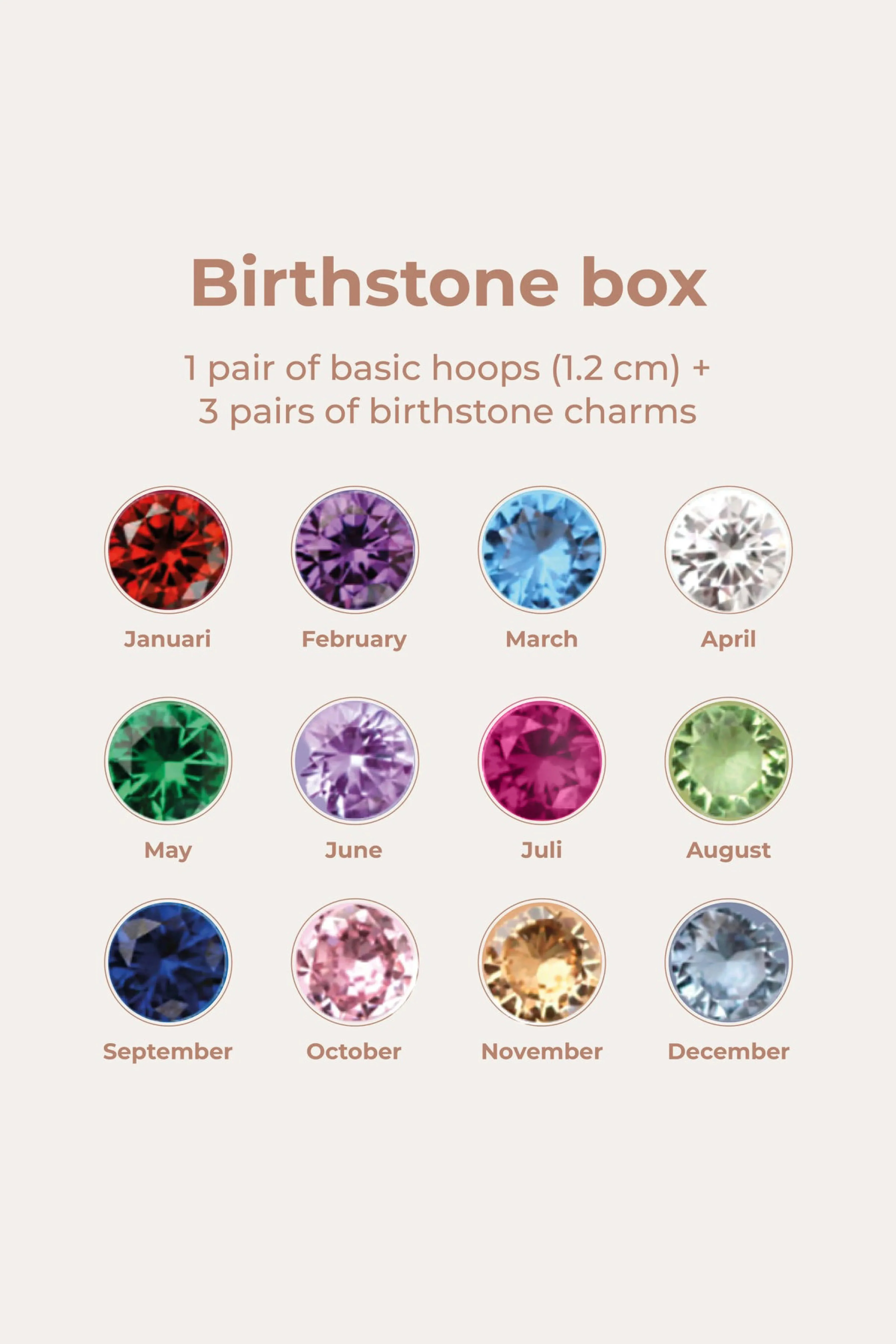 Birthstonebox Ohrringe – Set – Edelstahl - Image 3