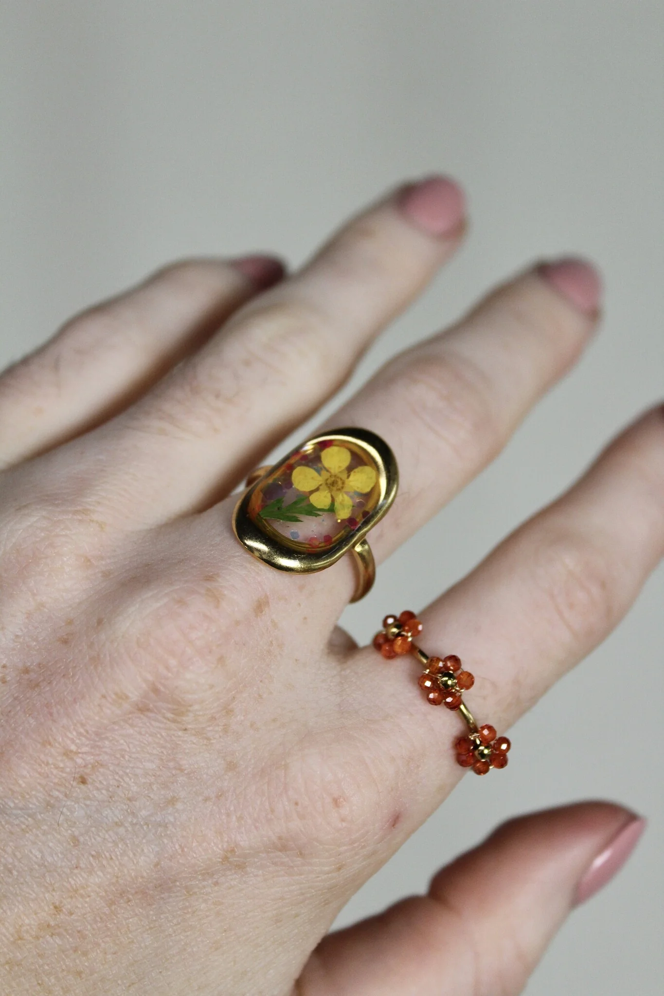 Camelia- Ring - Edelstahl - verstellbar - Image 4