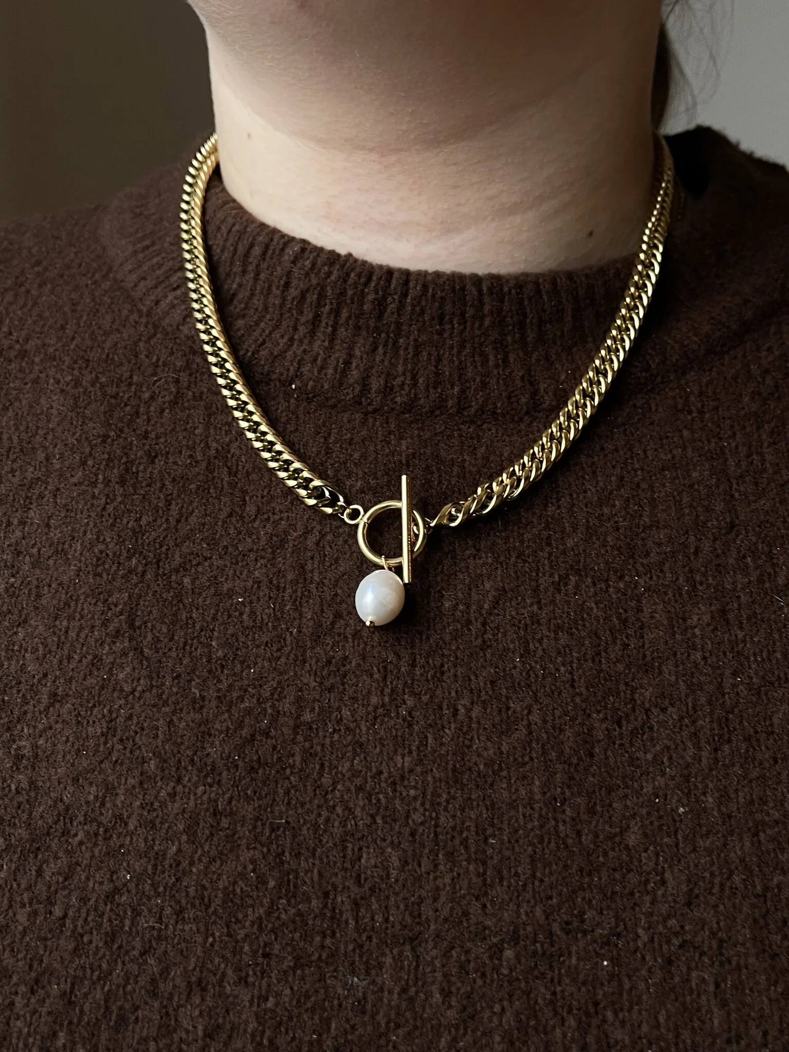 Chunky Pearl - Halskette - Edelstahl - Image 4