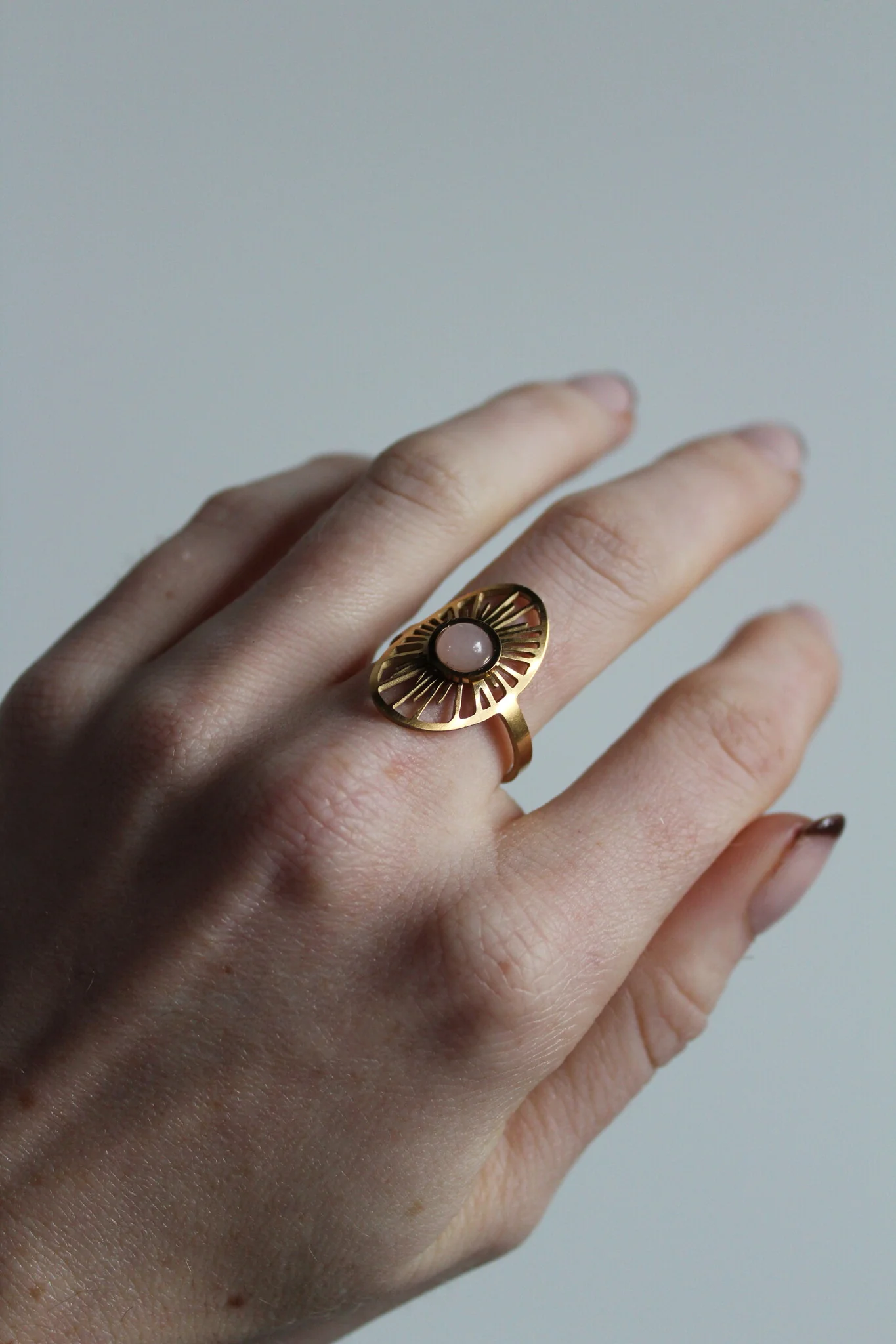 Claudia - Ring - Naturstein - Edelstahl - Verstellbar - Image 2