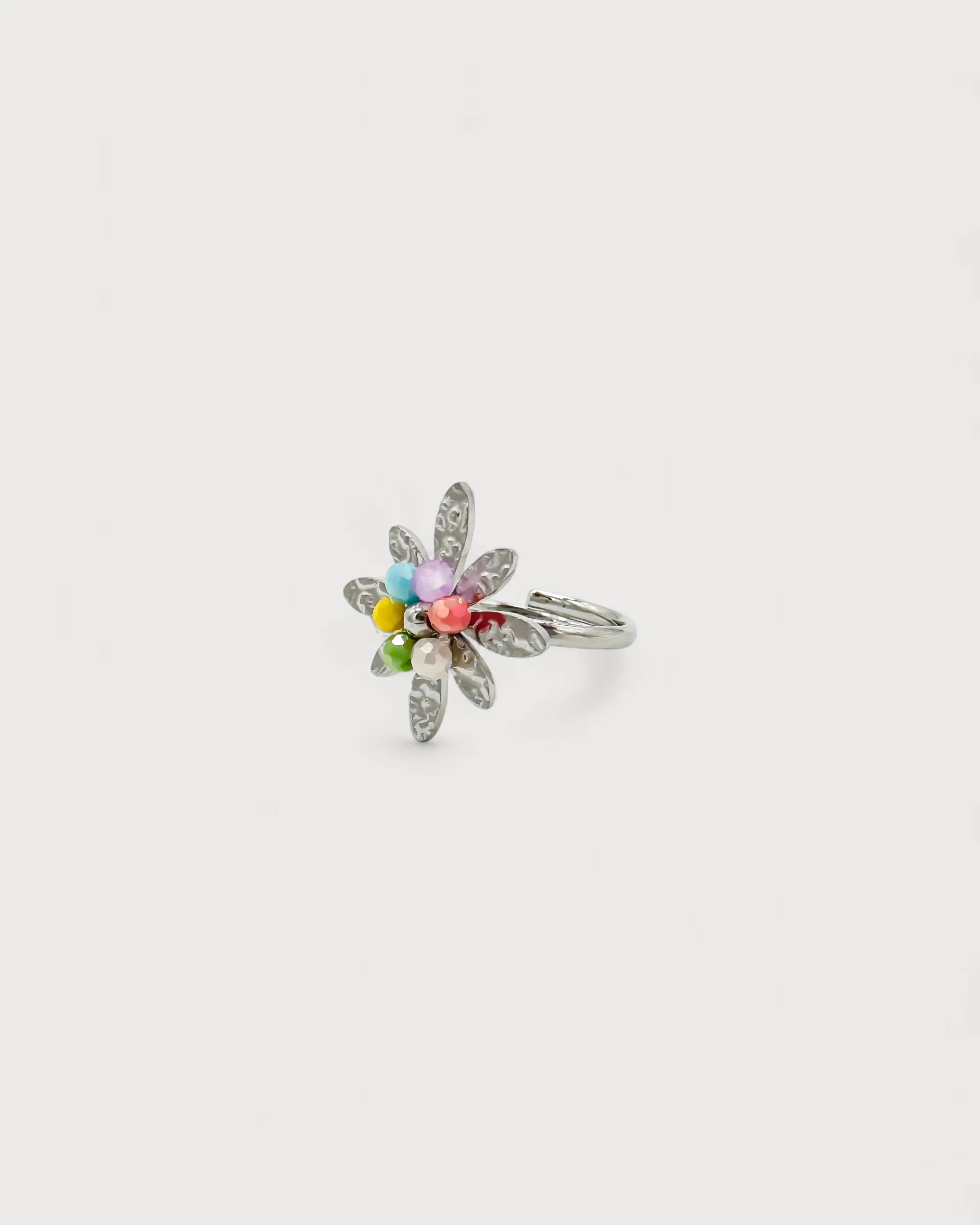 Bunte Blume - Ring - Edelstahl - verstellbar - Image 6