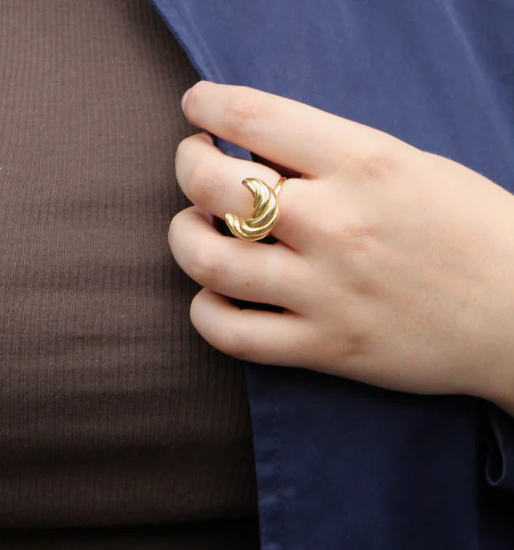 Croissant - Ring - Edelstahl - Einstellbar - Image 6