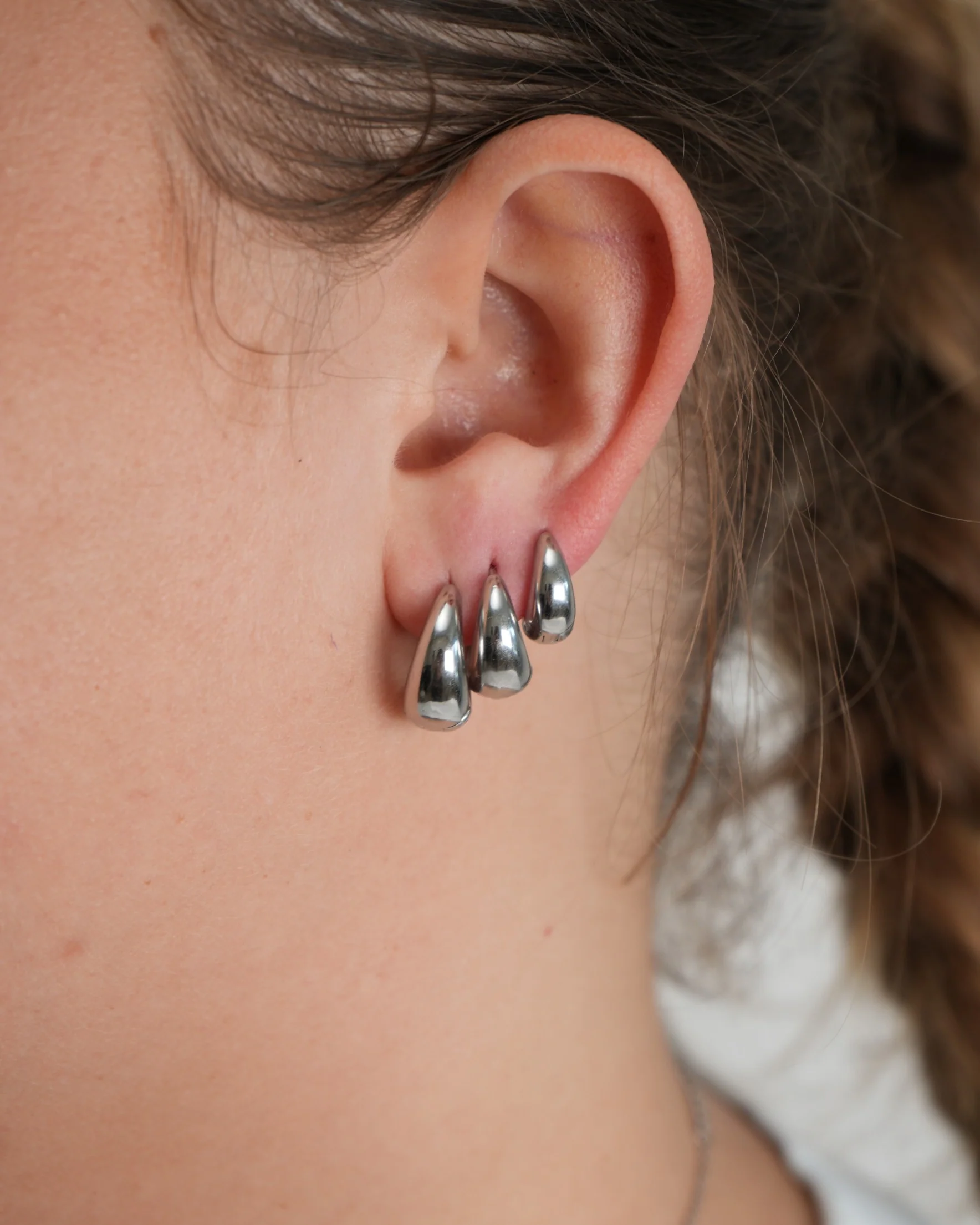 Crush Hoops - Ohrringe - Edelstahl - Image 13