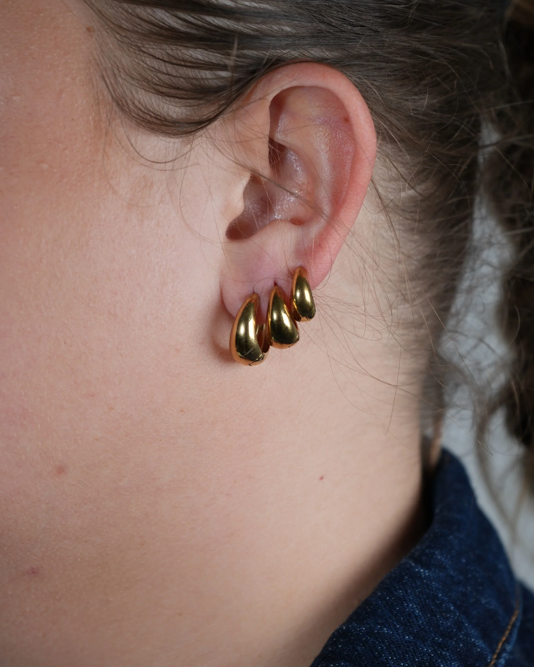 Crush Hoops - Ohrringe - Edelstahl - Image 14