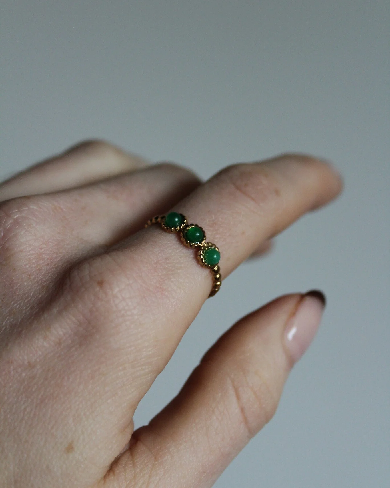 Demi - Ring - Naturstein - Edelstahl - Verstellbar - Image 11