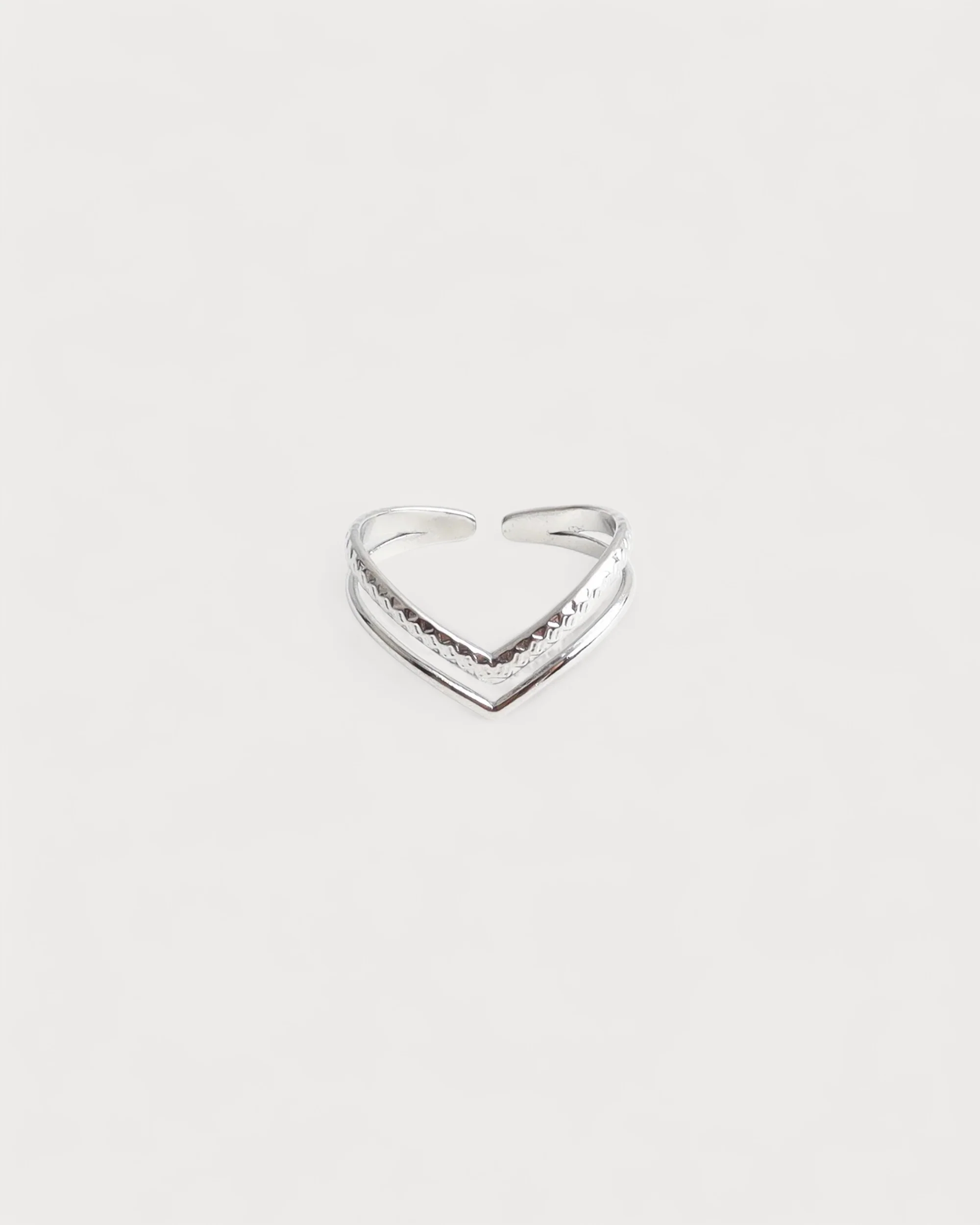 Double Wave - Ring - Edelstahl - verstellbar - Image 5