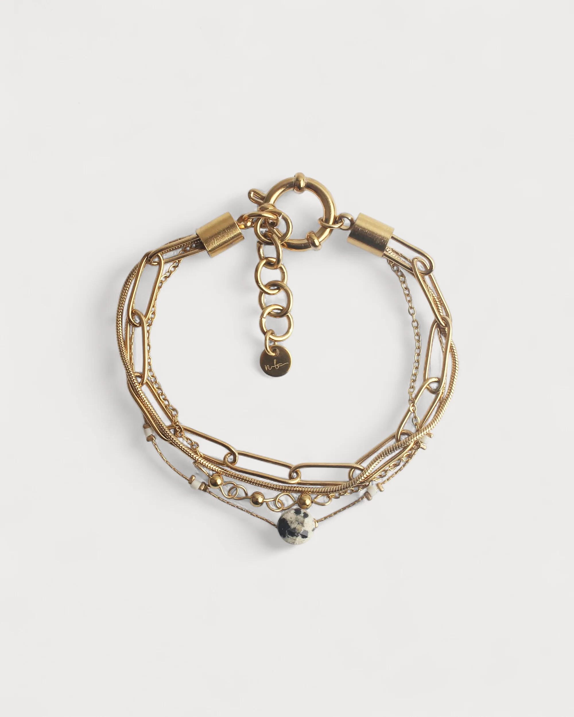 Eloise - Armband - Naturstein - 4 Schichten - Edelstahl - Image 10