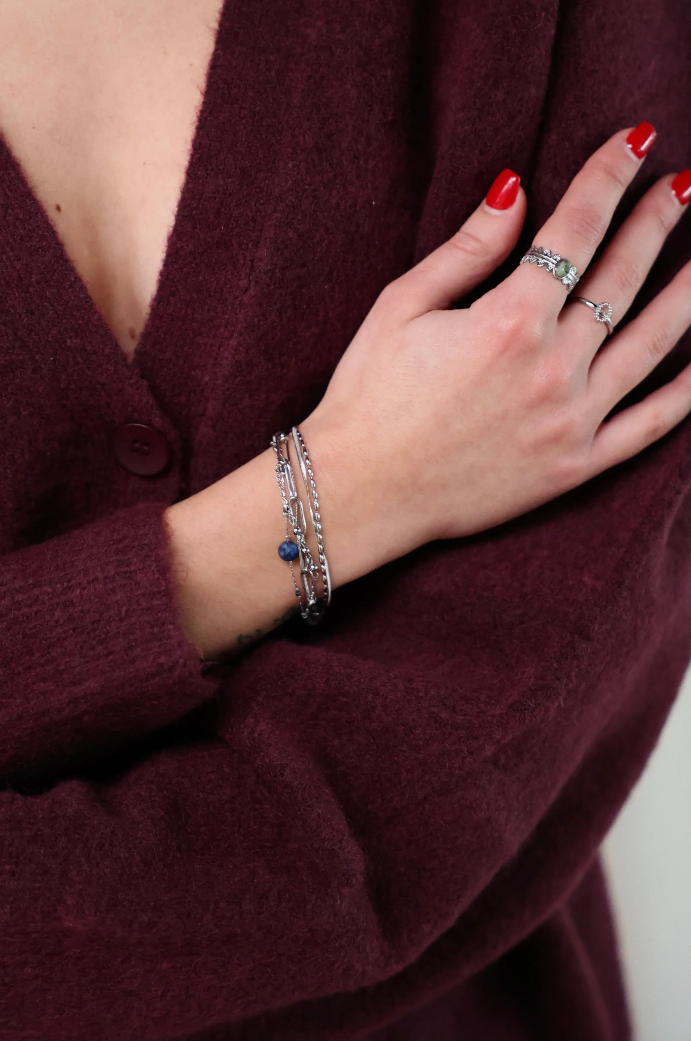Eloise - Armband - Naturstein - 4 Schichten - Edelstahl - Image 14