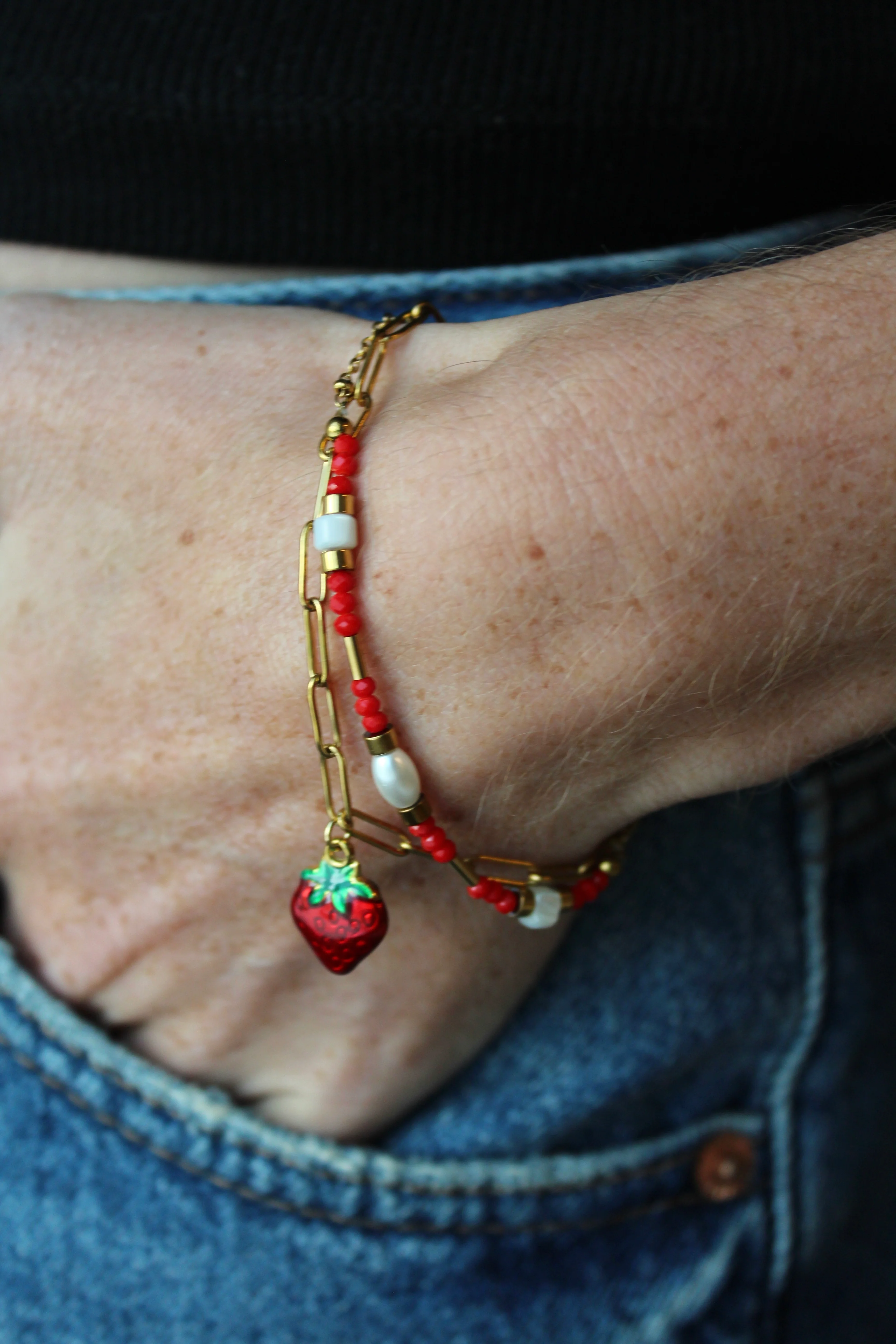Fruity Strawberry - Armband - Edelstahl - Image 4