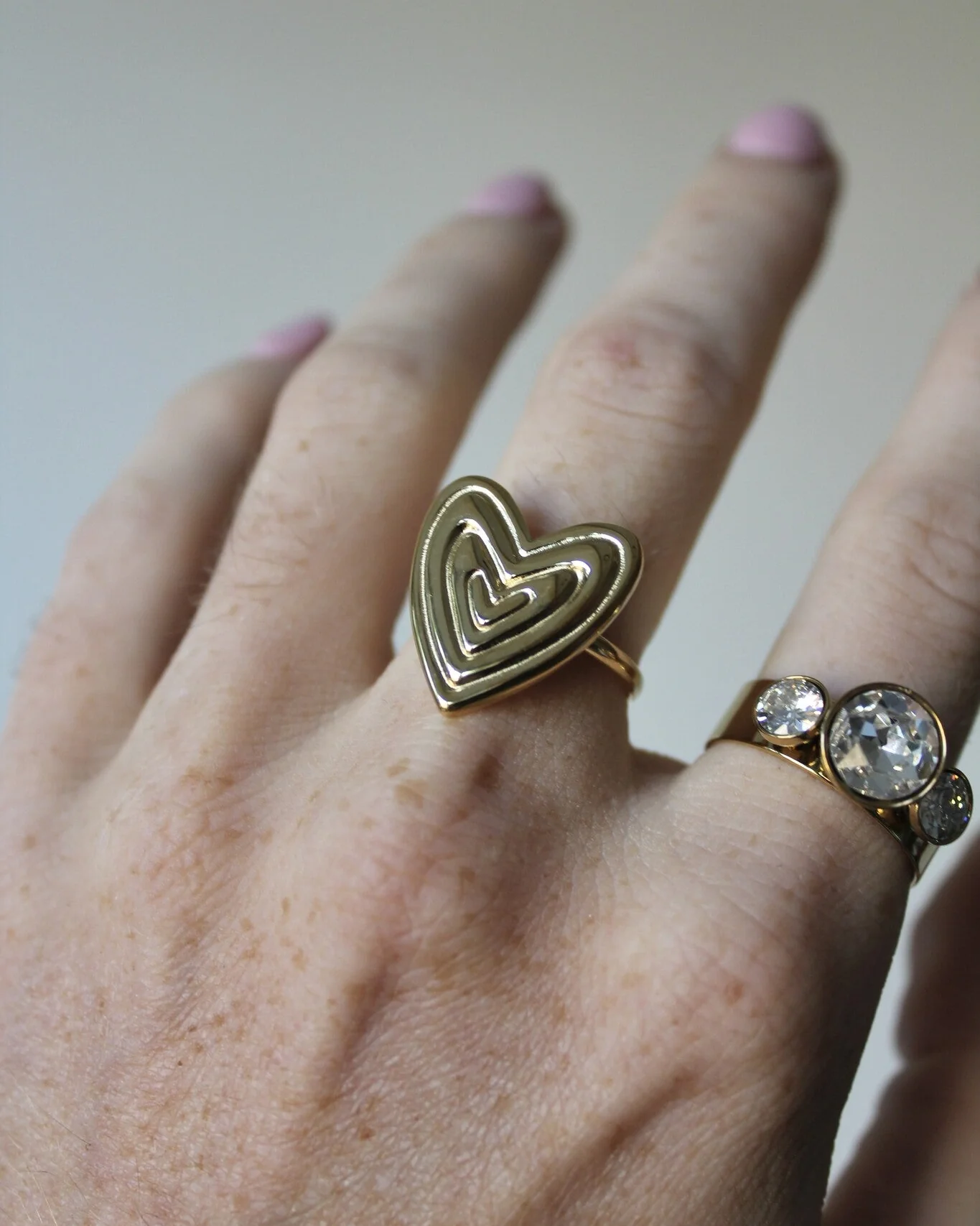 Groovy Heart - Ring - Edelstahl - verstellbar - Image 3