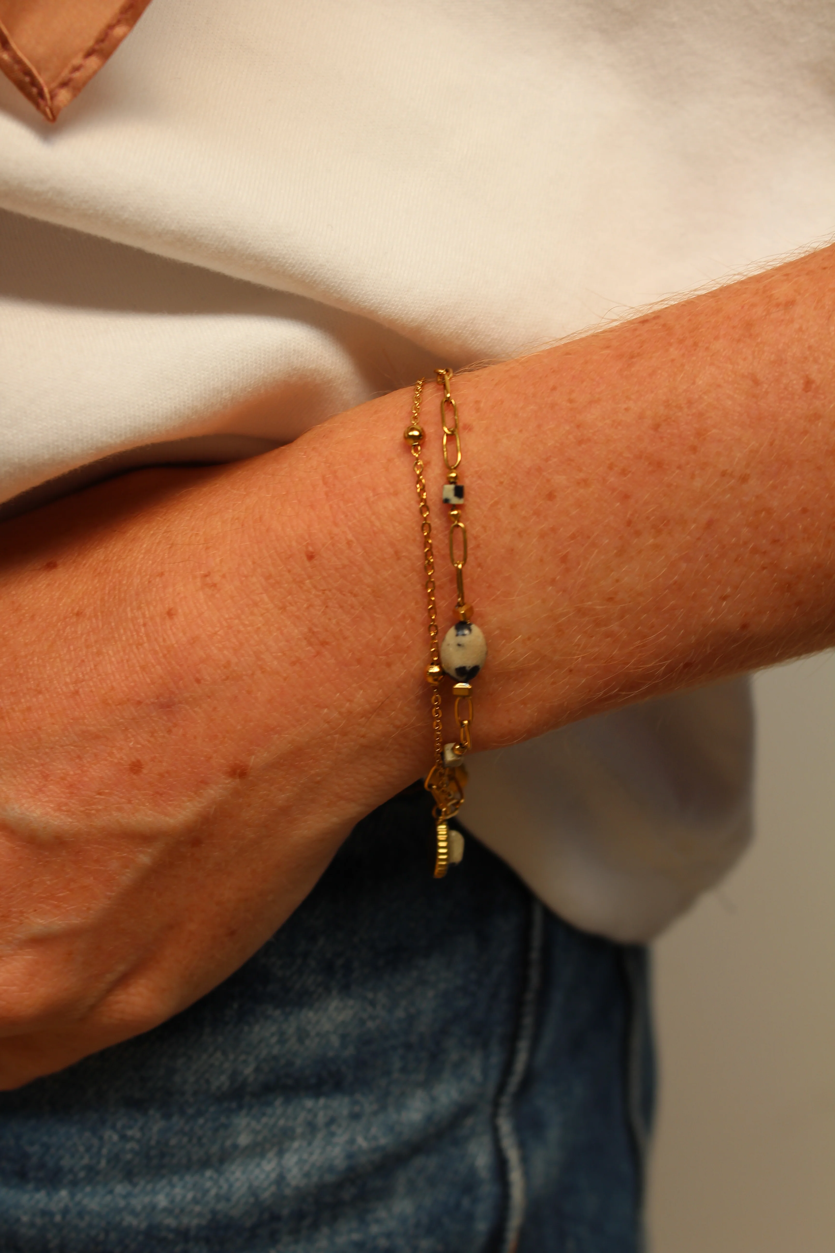 Kela - Armband - Naturstein - Edelstahl - Image 3