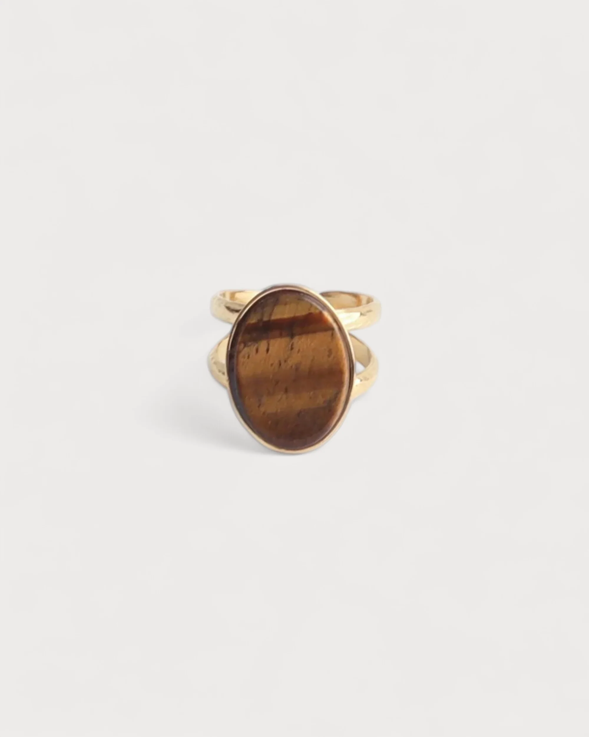 Layla - Ring - Edelstahl - Verstellbar - Naturstein