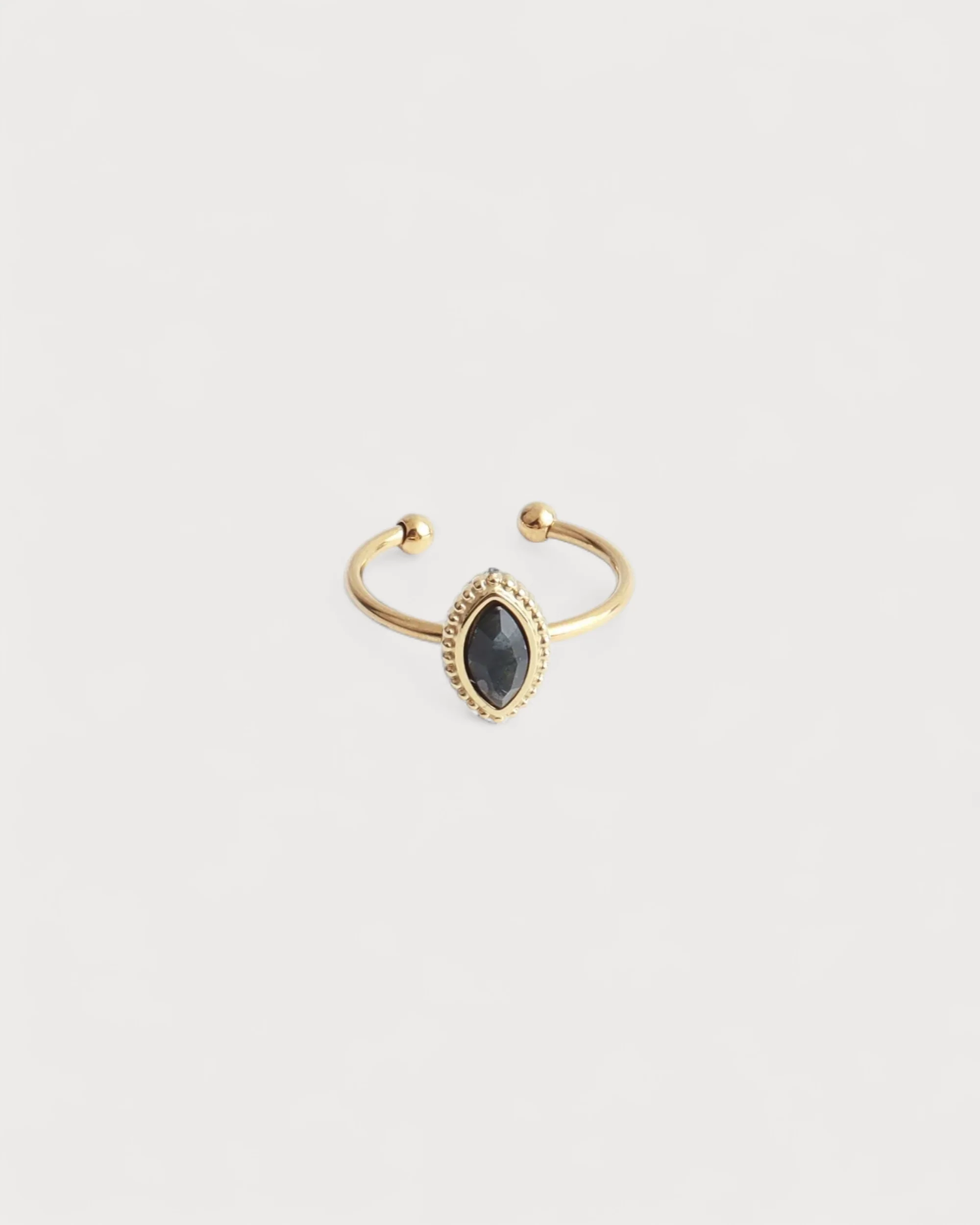Lindy - Ring - Naturstein - Edelstahl - Verstellbar