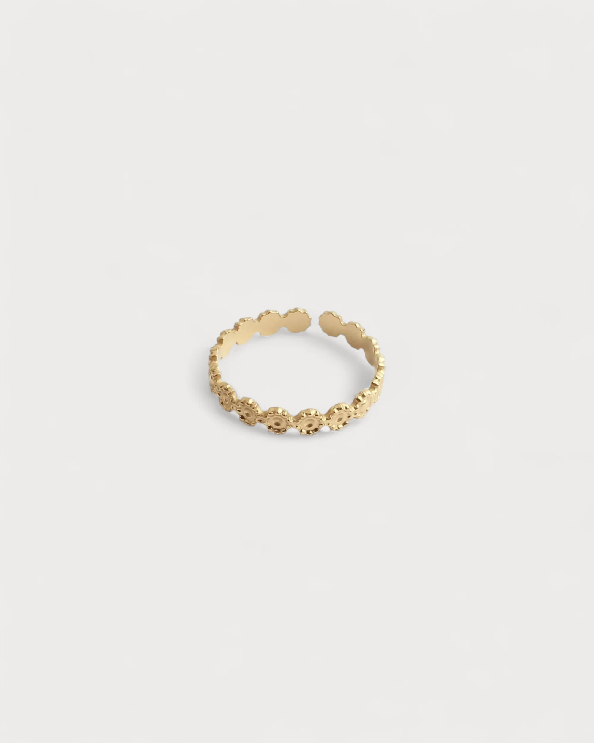Kleine Blumen - Ring - Edelstahl - verstellbar