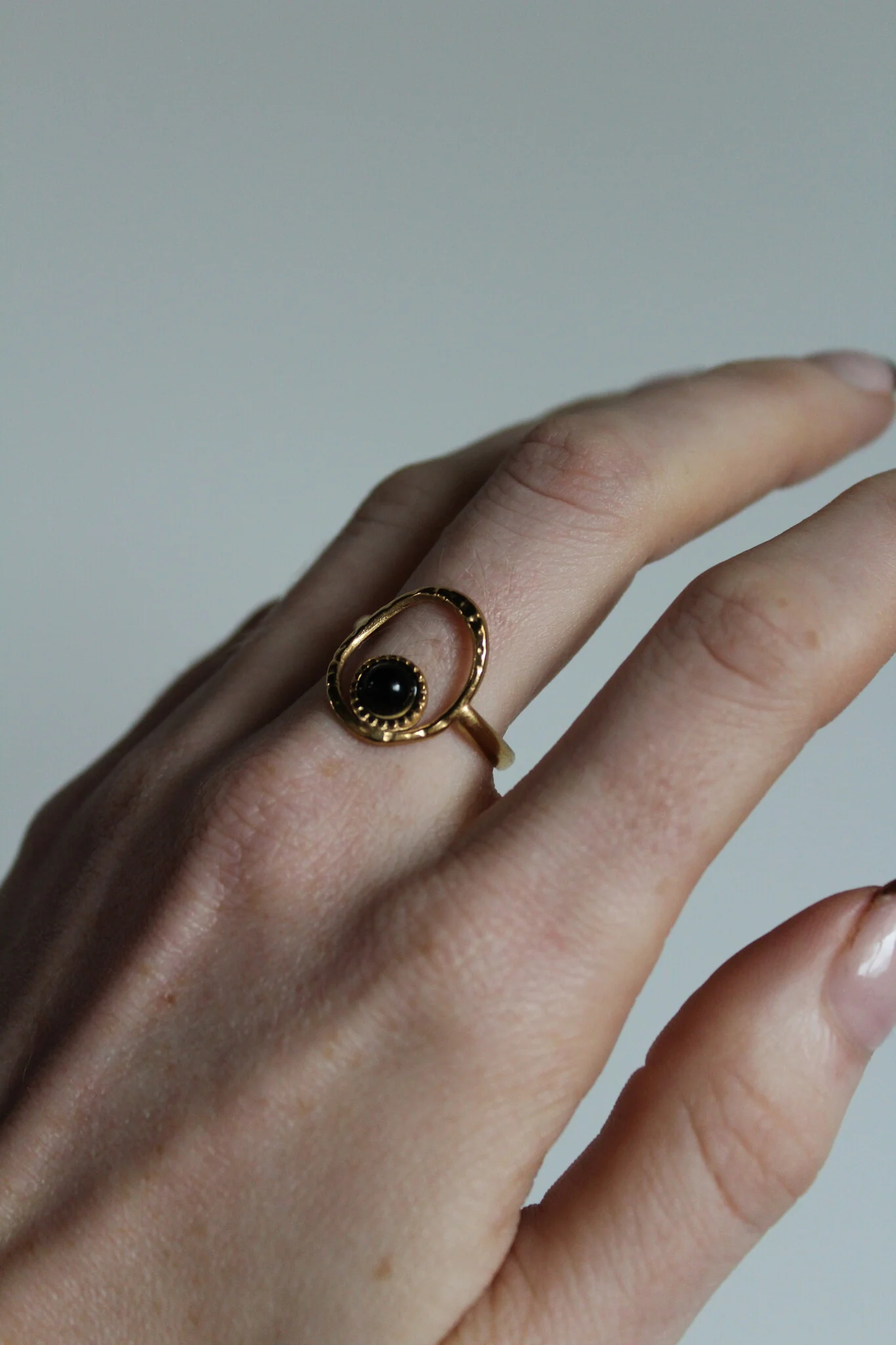 Lucia - Ring - Naturstein - Edelstahl - verstellbar - Image 2