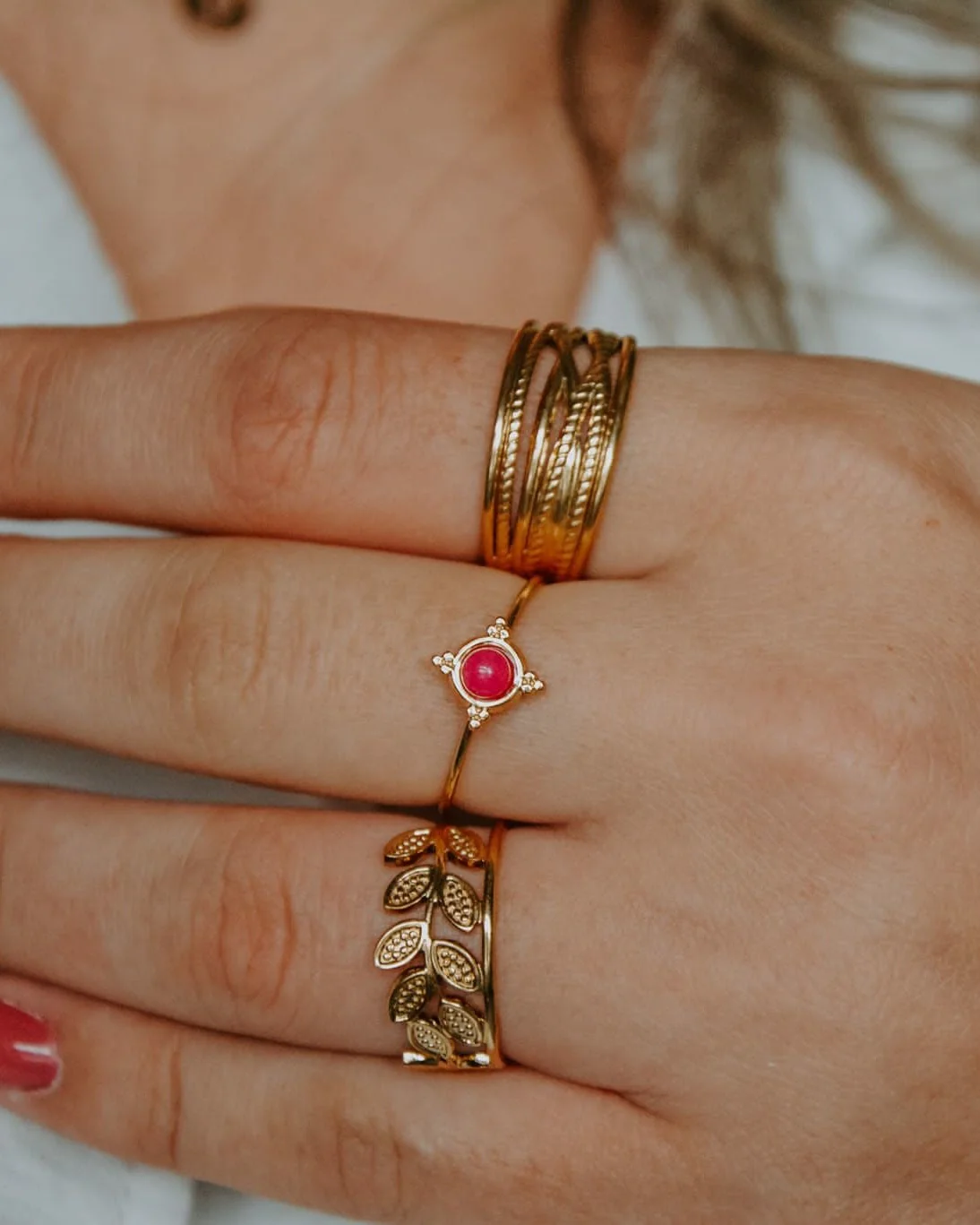 Maelynn - Ring - Edelstahl - verstellbar - Image 2