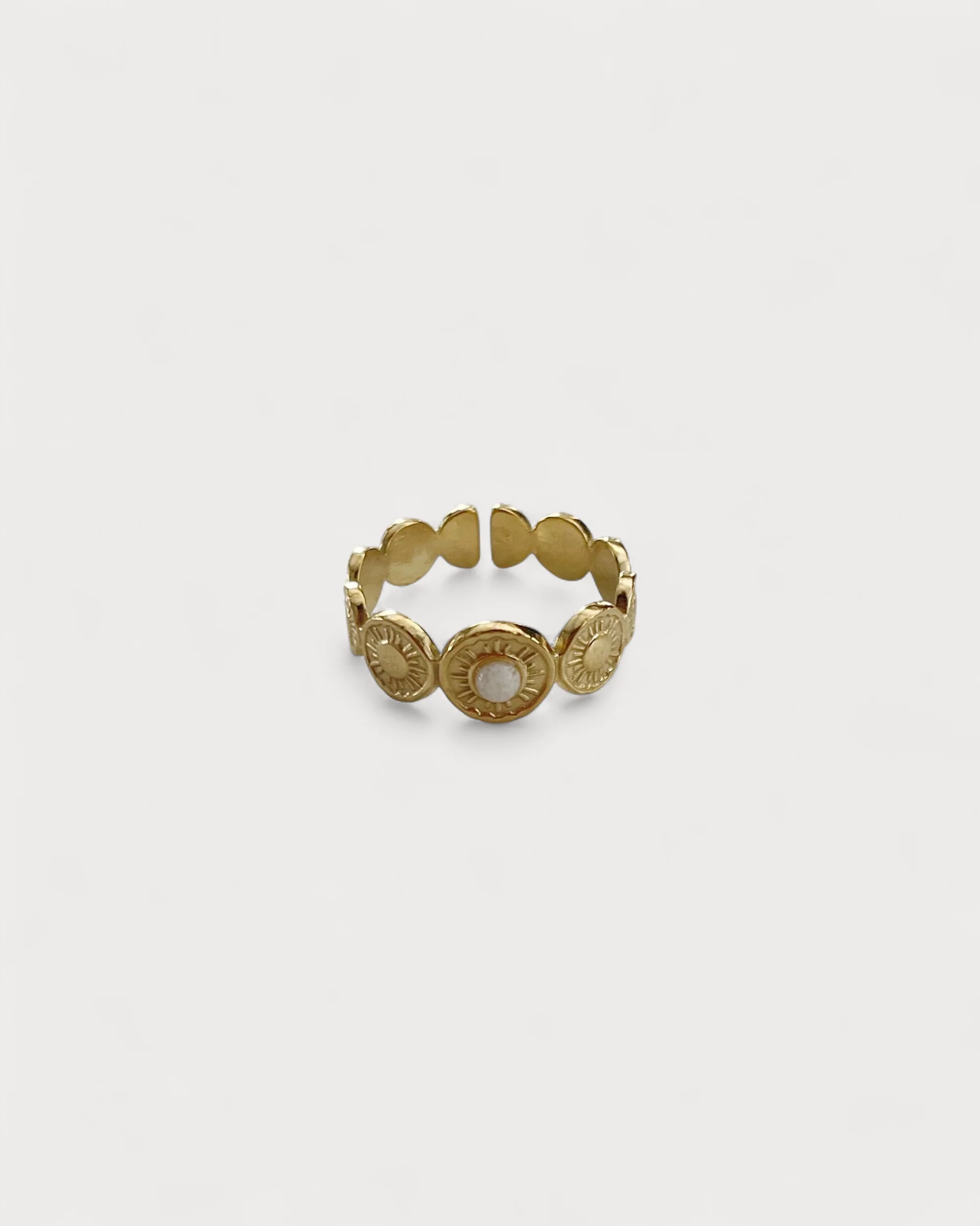 Mariana - Ring - Naturstein - Edelstahl - verstellbar - Image 6