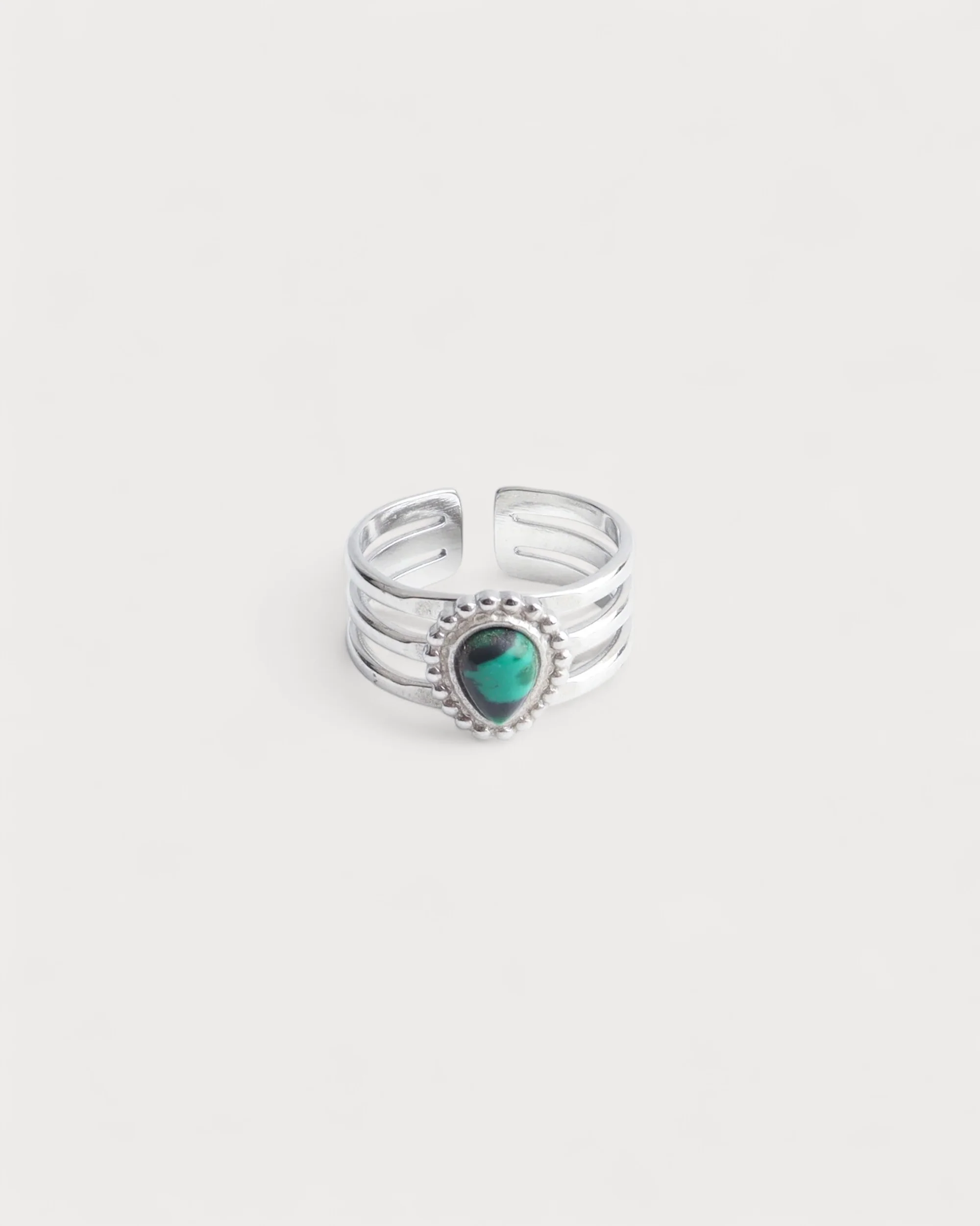 Menthe - Ring - Naturstein - Edelstahl - Verstellbar - Image 11