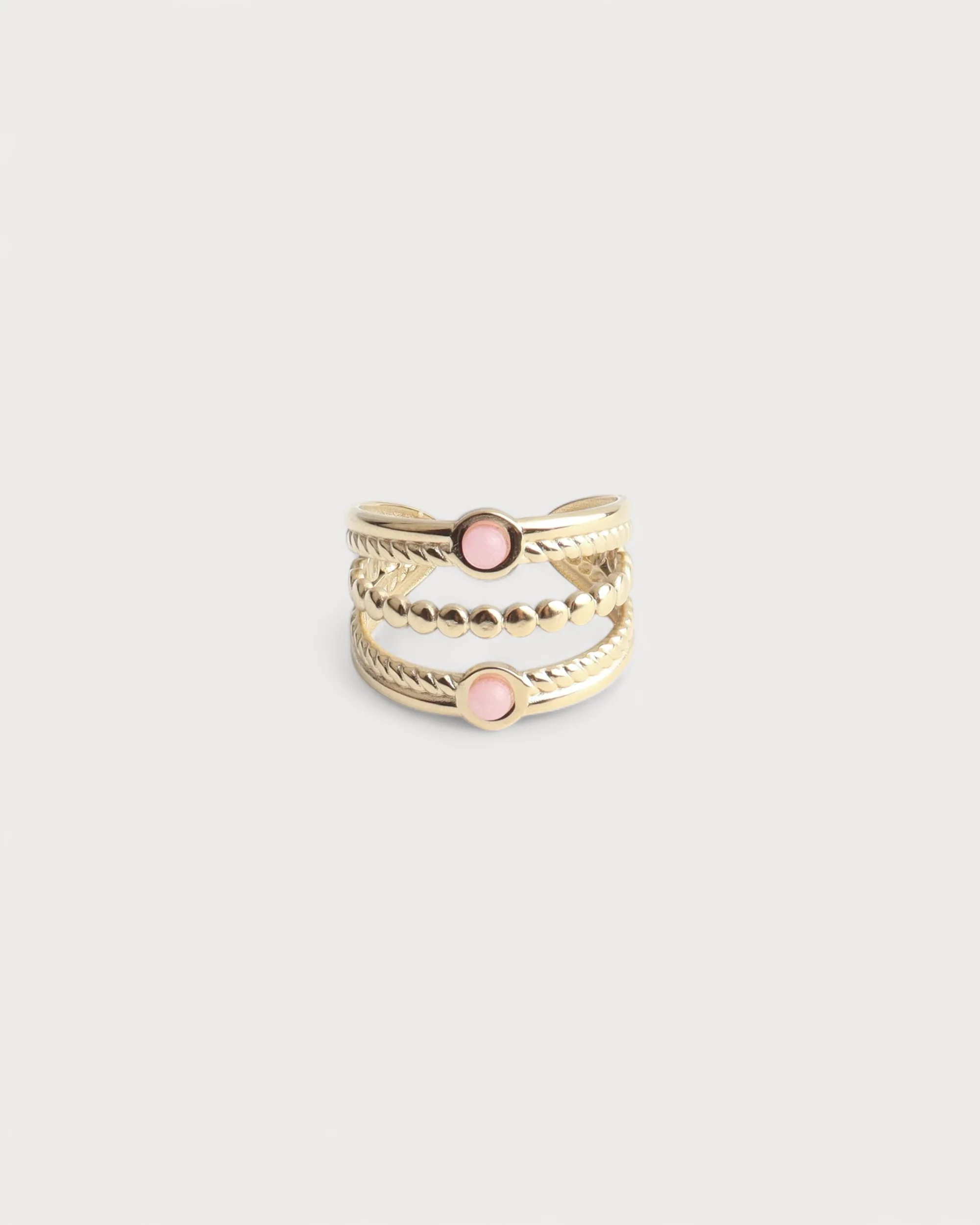 Michelle - Ring - Naturstein - Edelstahl - Verstellbar