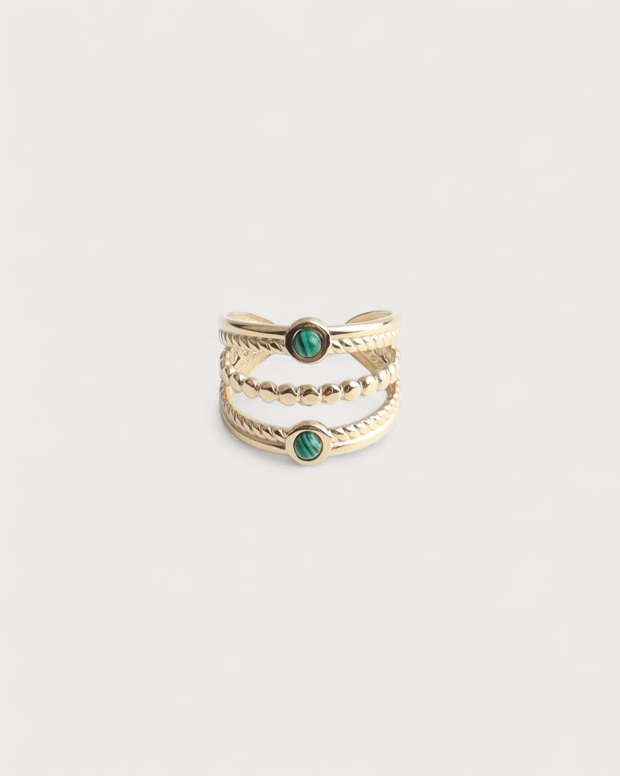 Michelle - Ring - Naturstein - Edelstahl - Verstellbar - Image 3