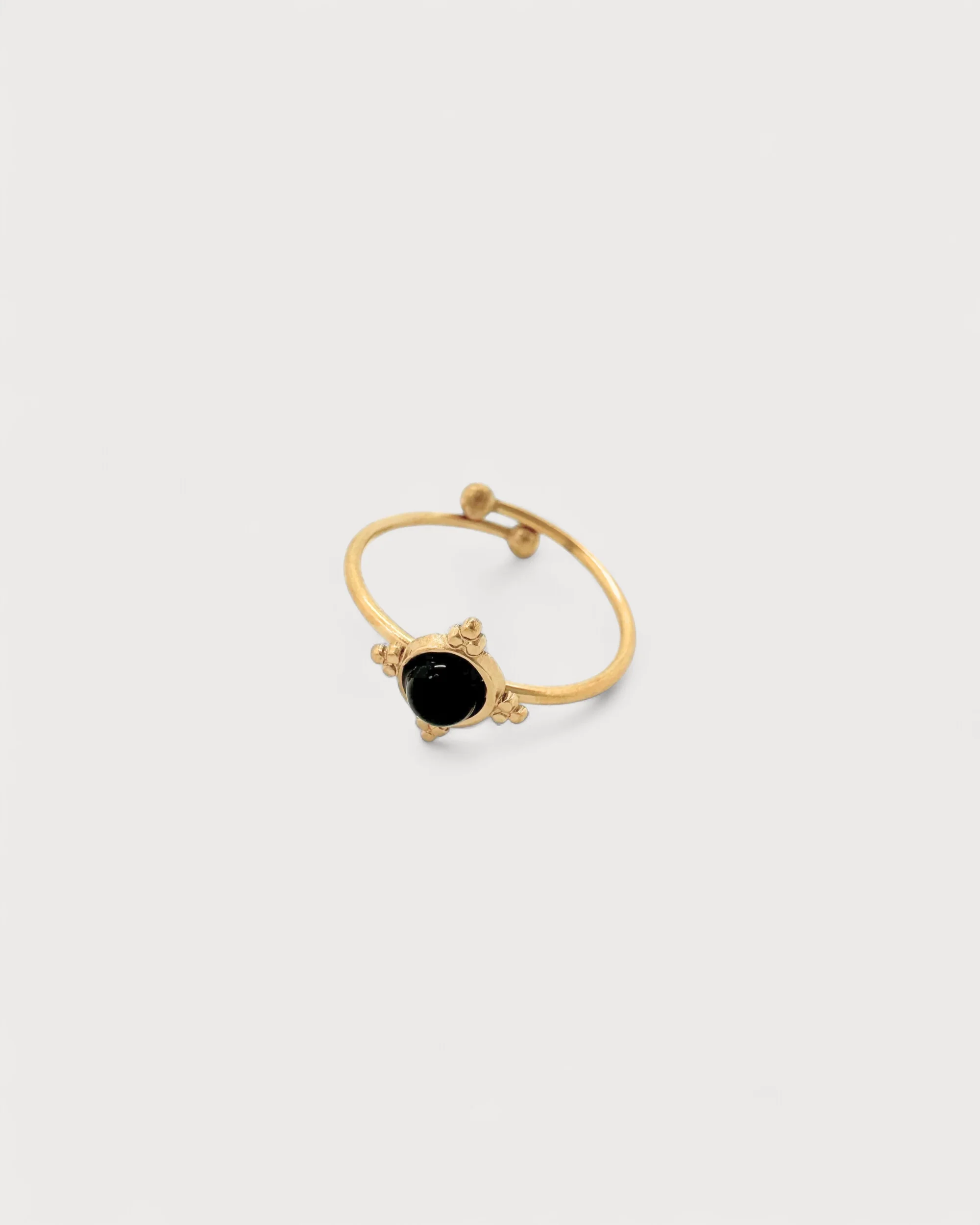 Minimalistischer Stein - Ring - Edelstahl - Verstellbar - Naturstein - Image 5