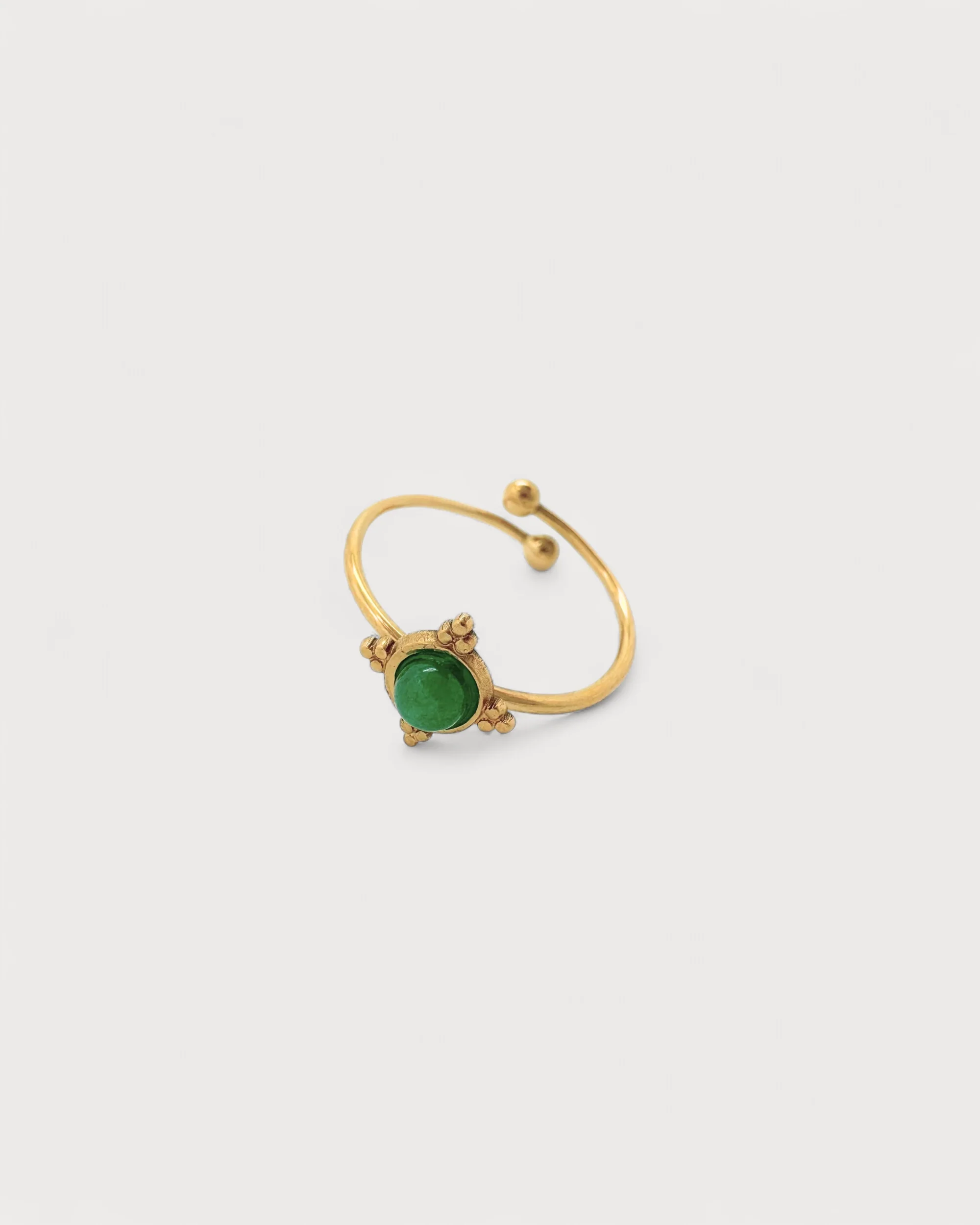 Minimalistischer Stein - Ring - Edelstahl - Verstellbar - Naturstein - Image 7