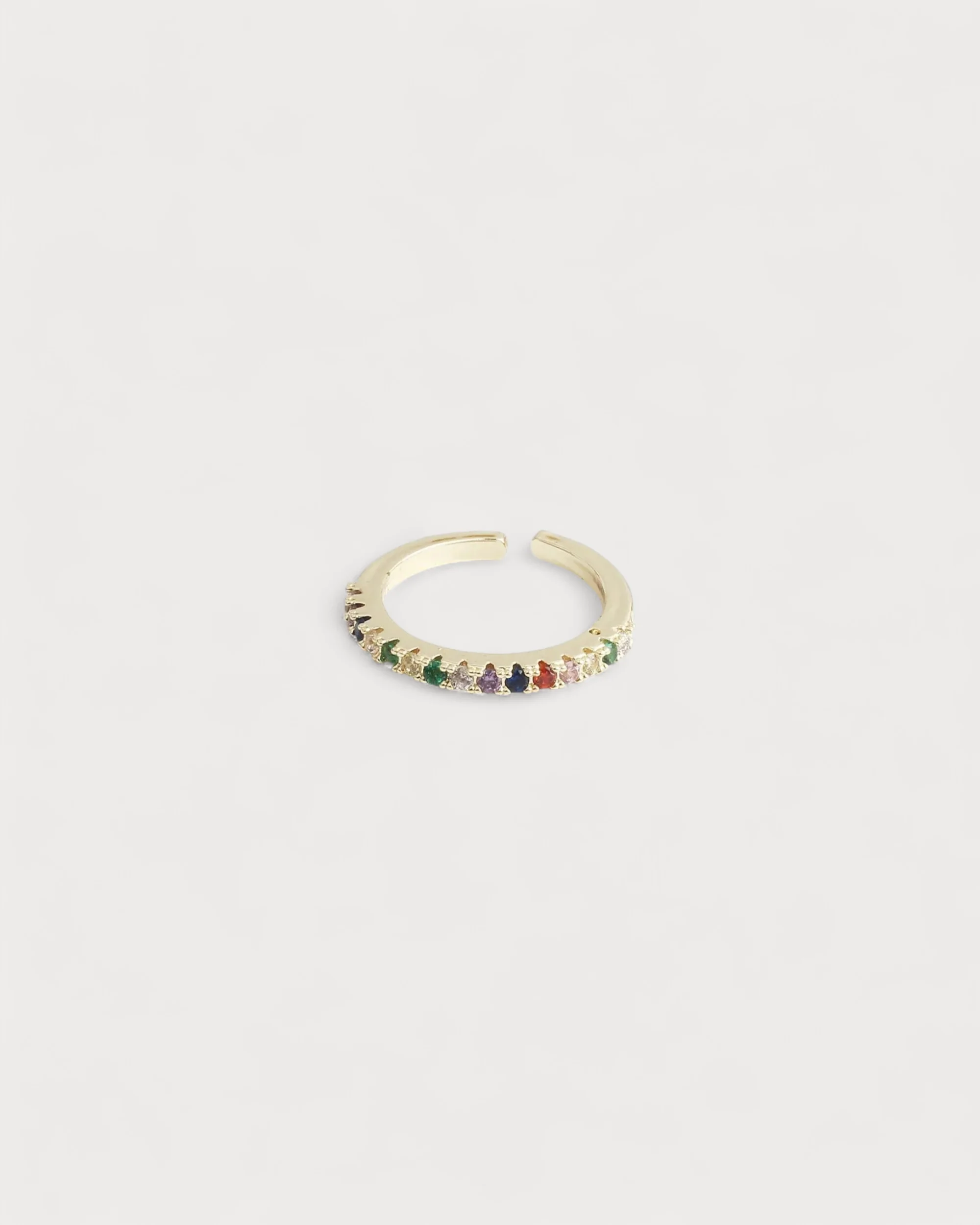 Multicolor Strass - Ring - Edelstahl - verstellbar