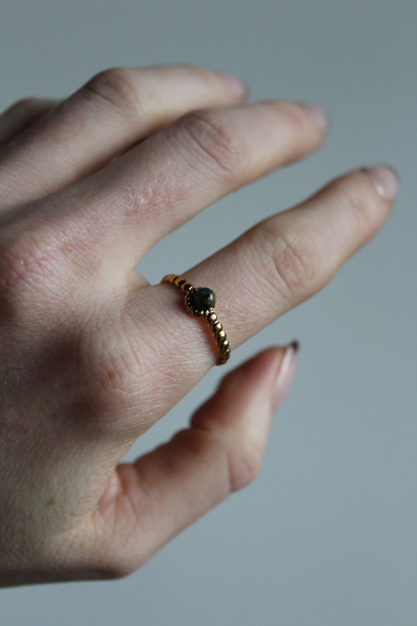 Nadine - Ring - Edelstahl - Verstellbar - Naturstein - Image 15