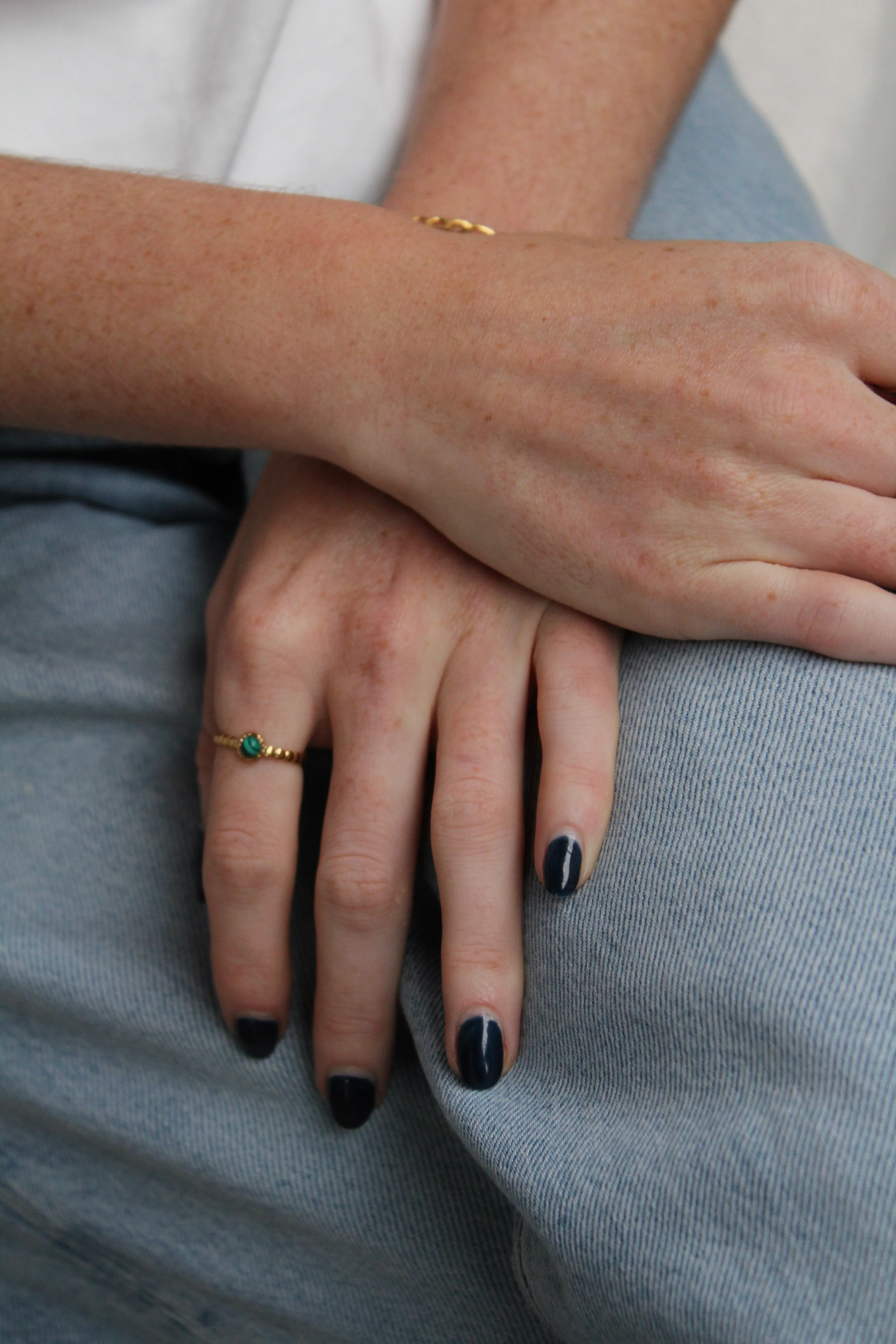 Nadine - Ring - Edelstahl - Verstellbar - Naturstein - Image 2