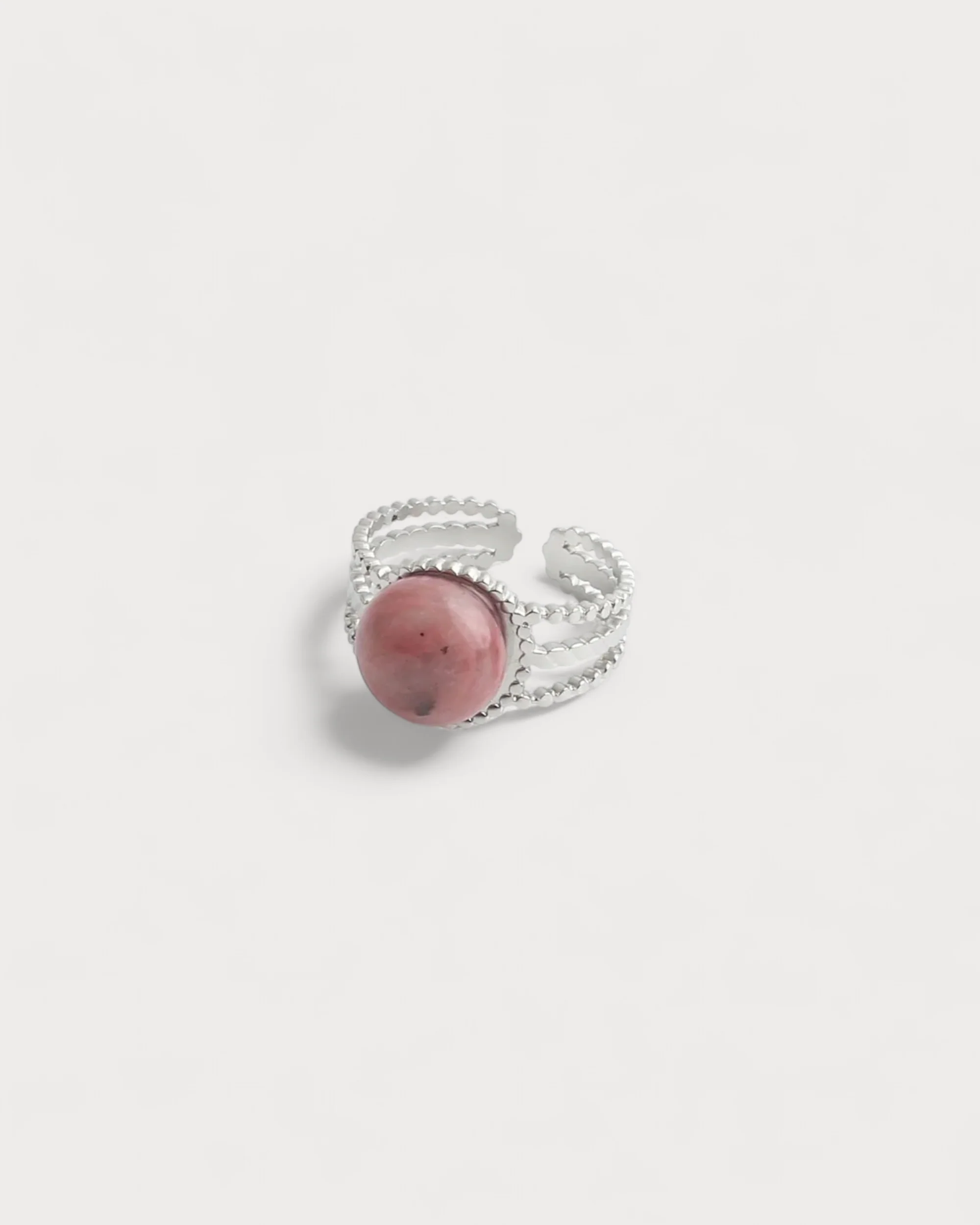 Nikkie - Ring - Naturstein - Edelstahl - verstellbar - Image 10