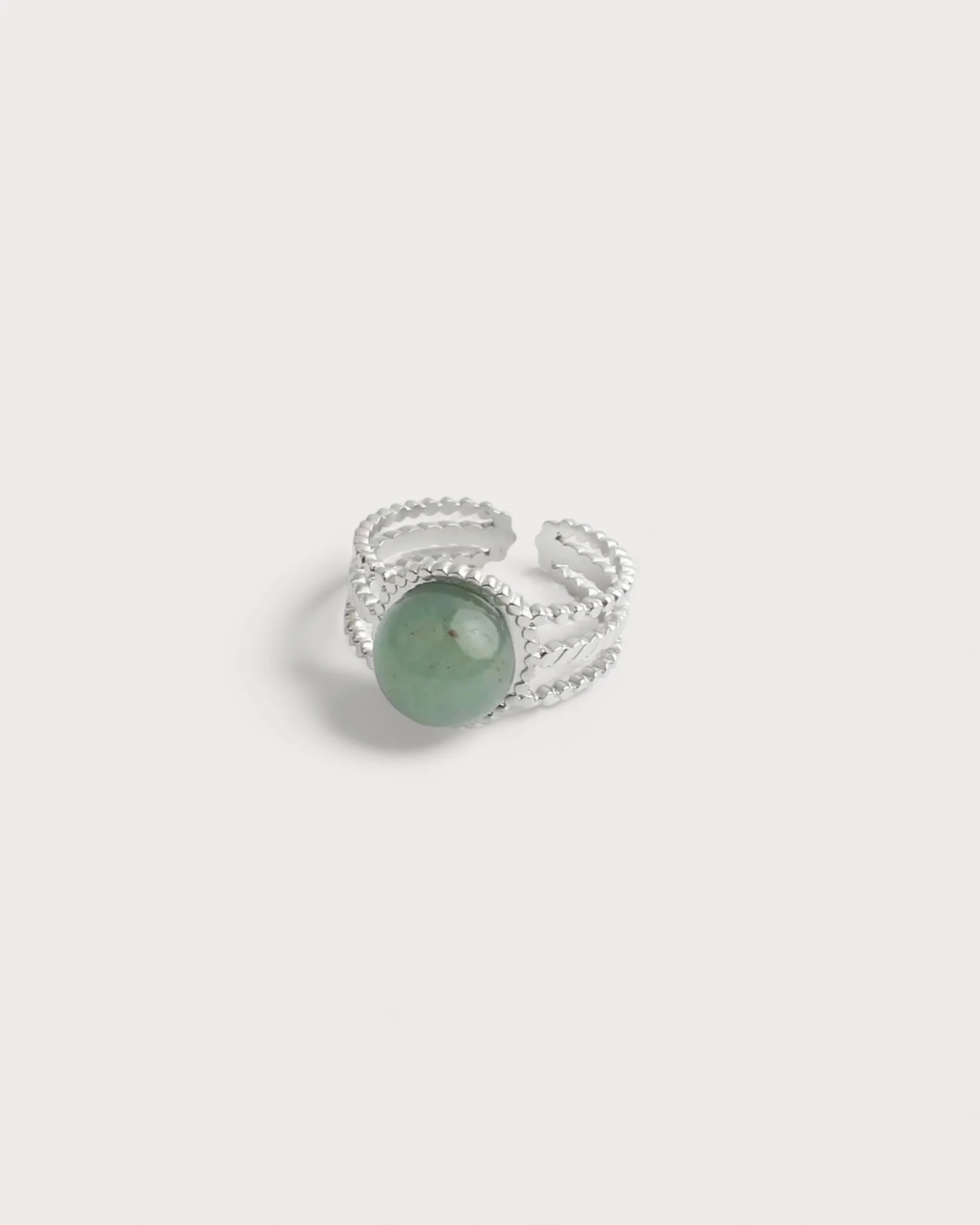 Nikkie - Ring - Naturstein - Edelstahl - verstellbar - Image 11