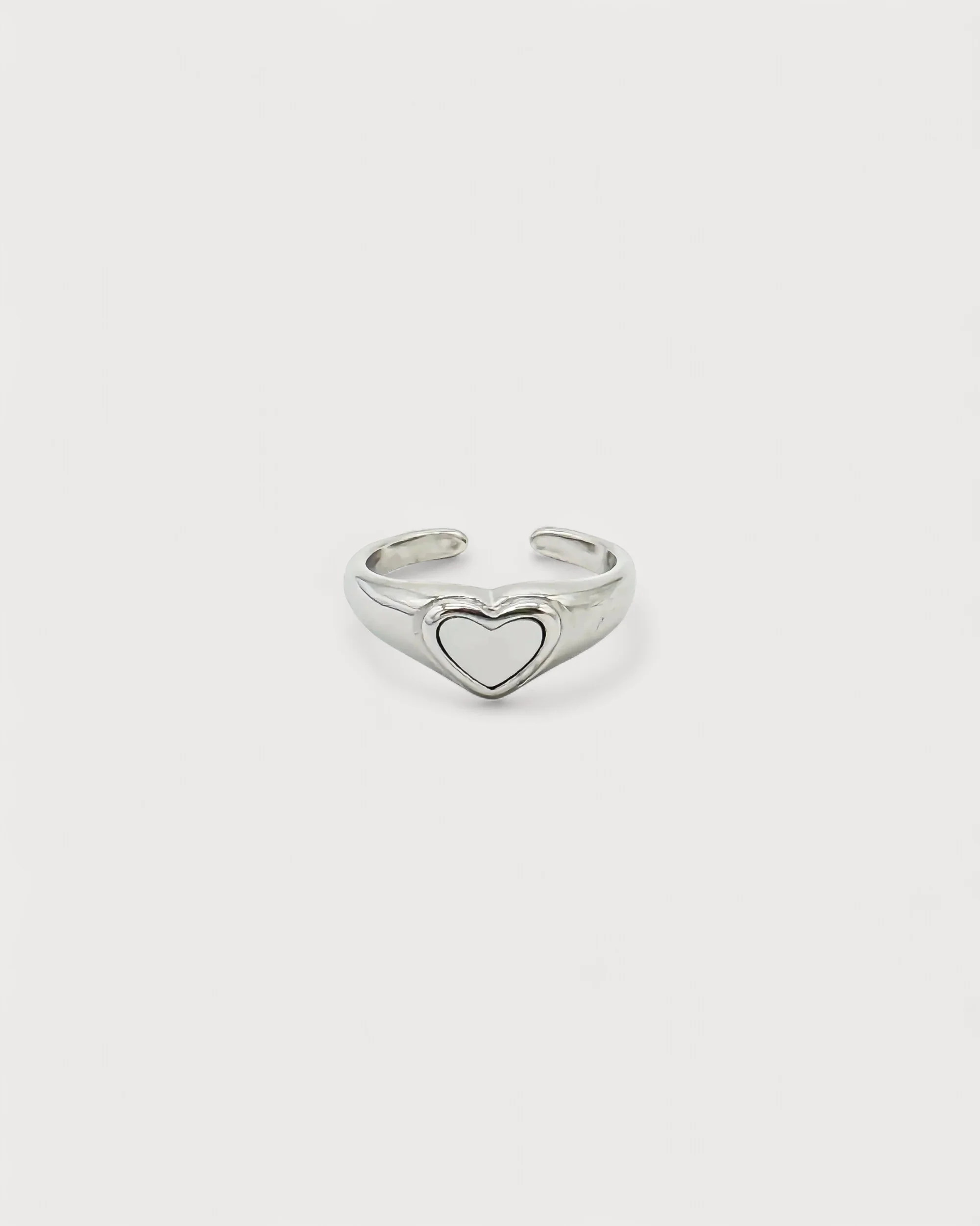 Perlenherz - Ring - Edelstahl - Verstellbar - Image 3