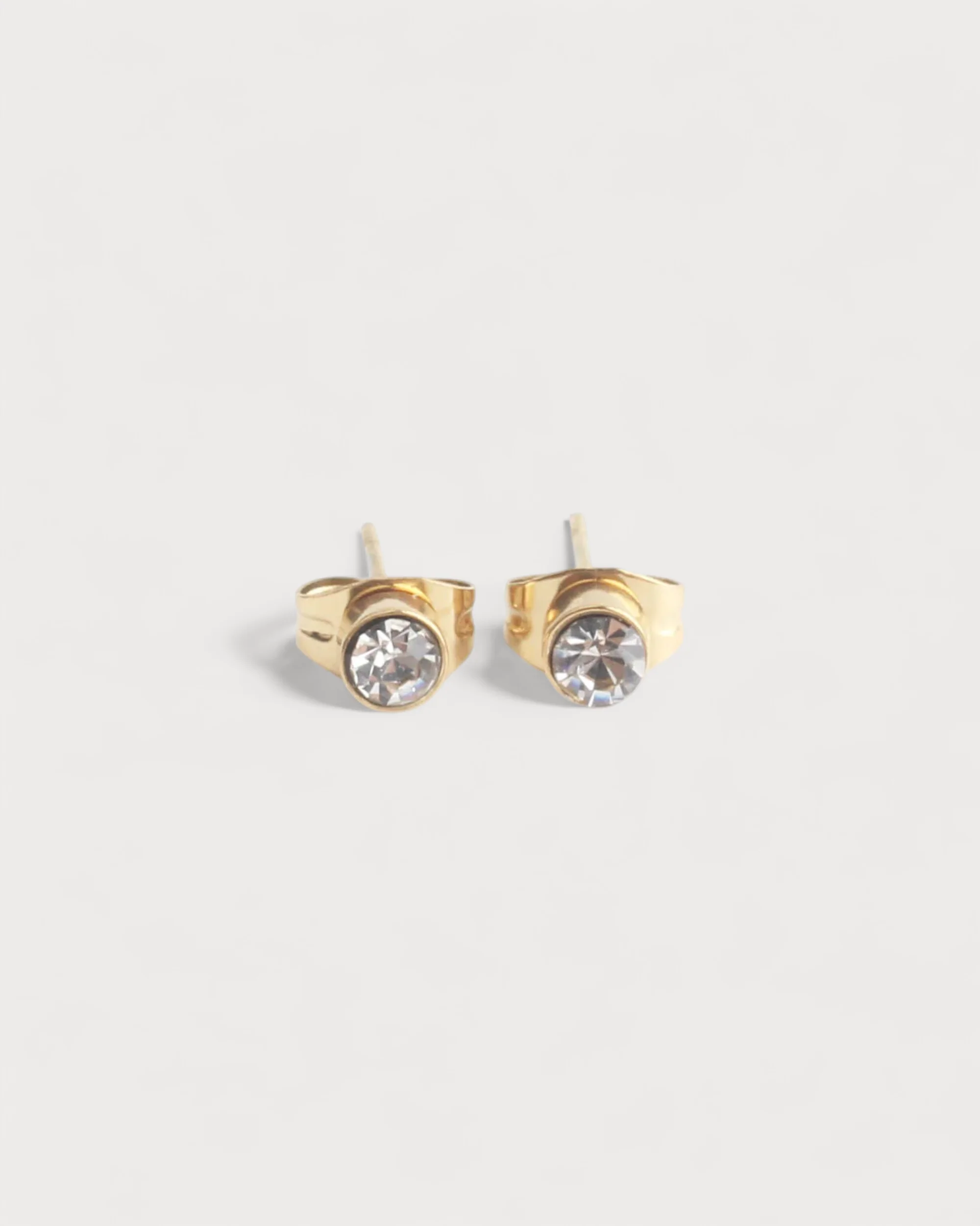 Round Diamond - Ohrstecker - Ohrringe - Edelstahl - Image 3
