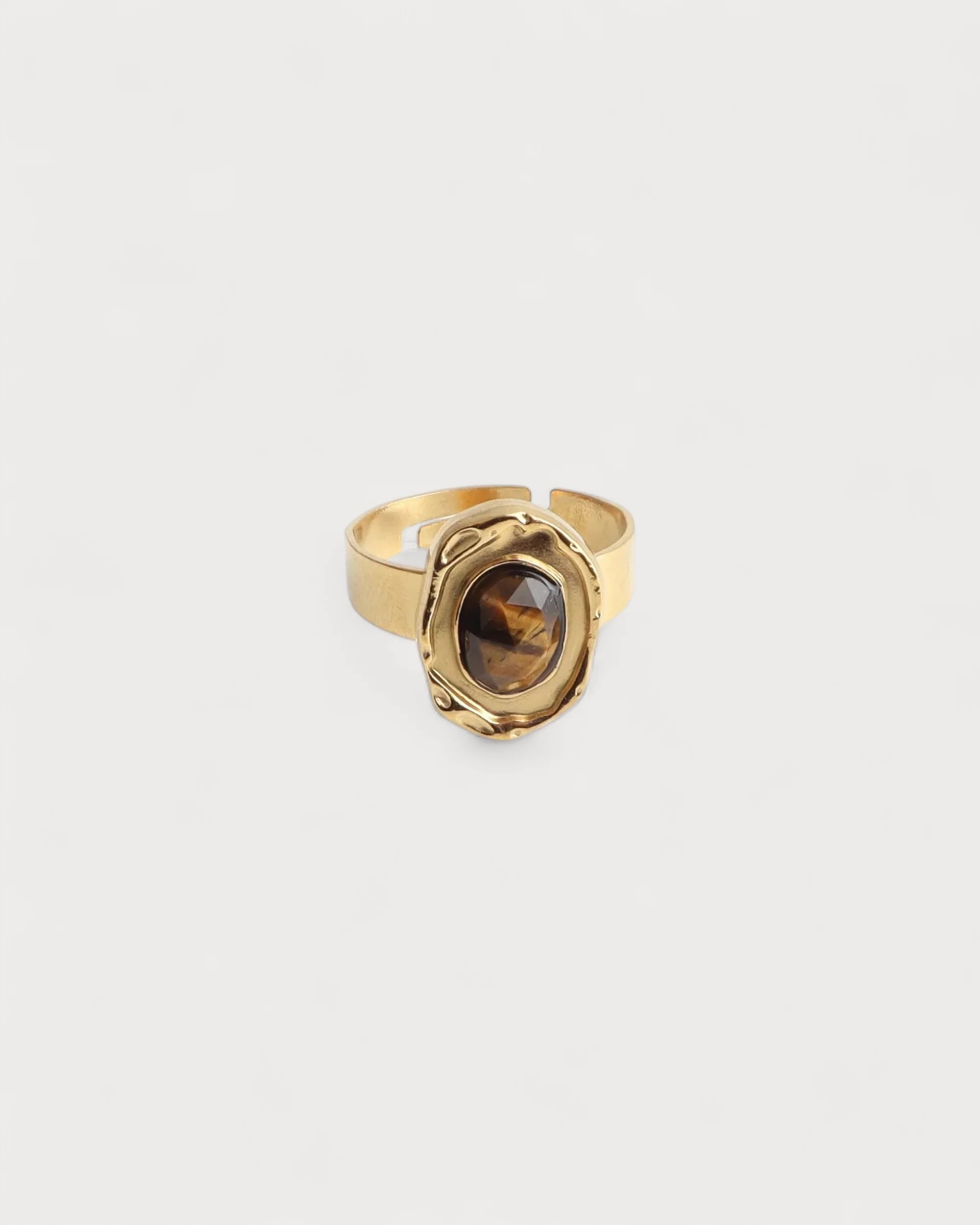 Salomé - Ring - Naturstein - Edelstahl - Verstellbar