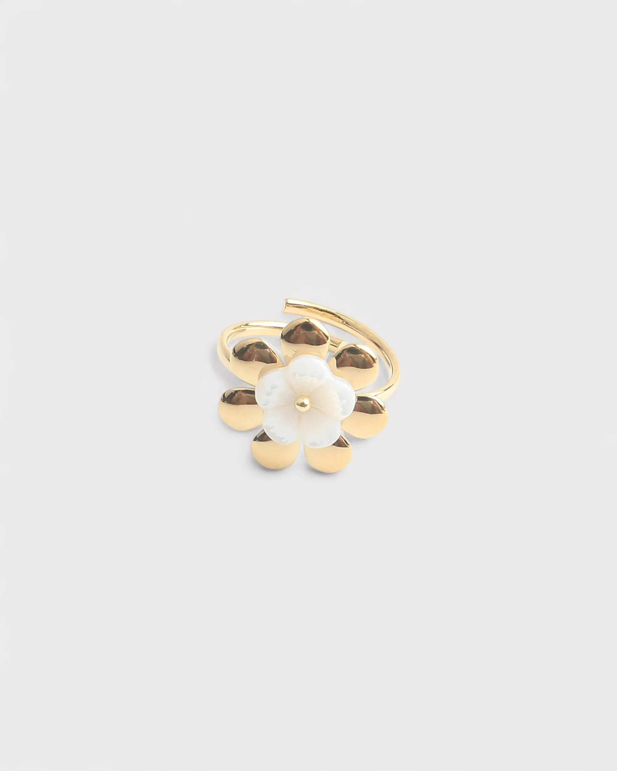 Muschelblume - Ring - Edelstahl - Verstellbar