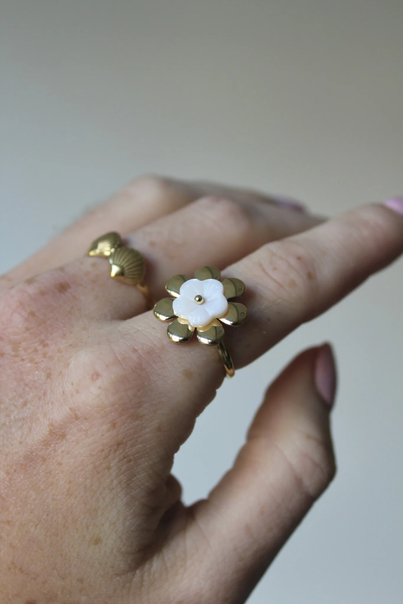 Muschelblume - Ring - Edelstahl - Verstellbar - Image 2