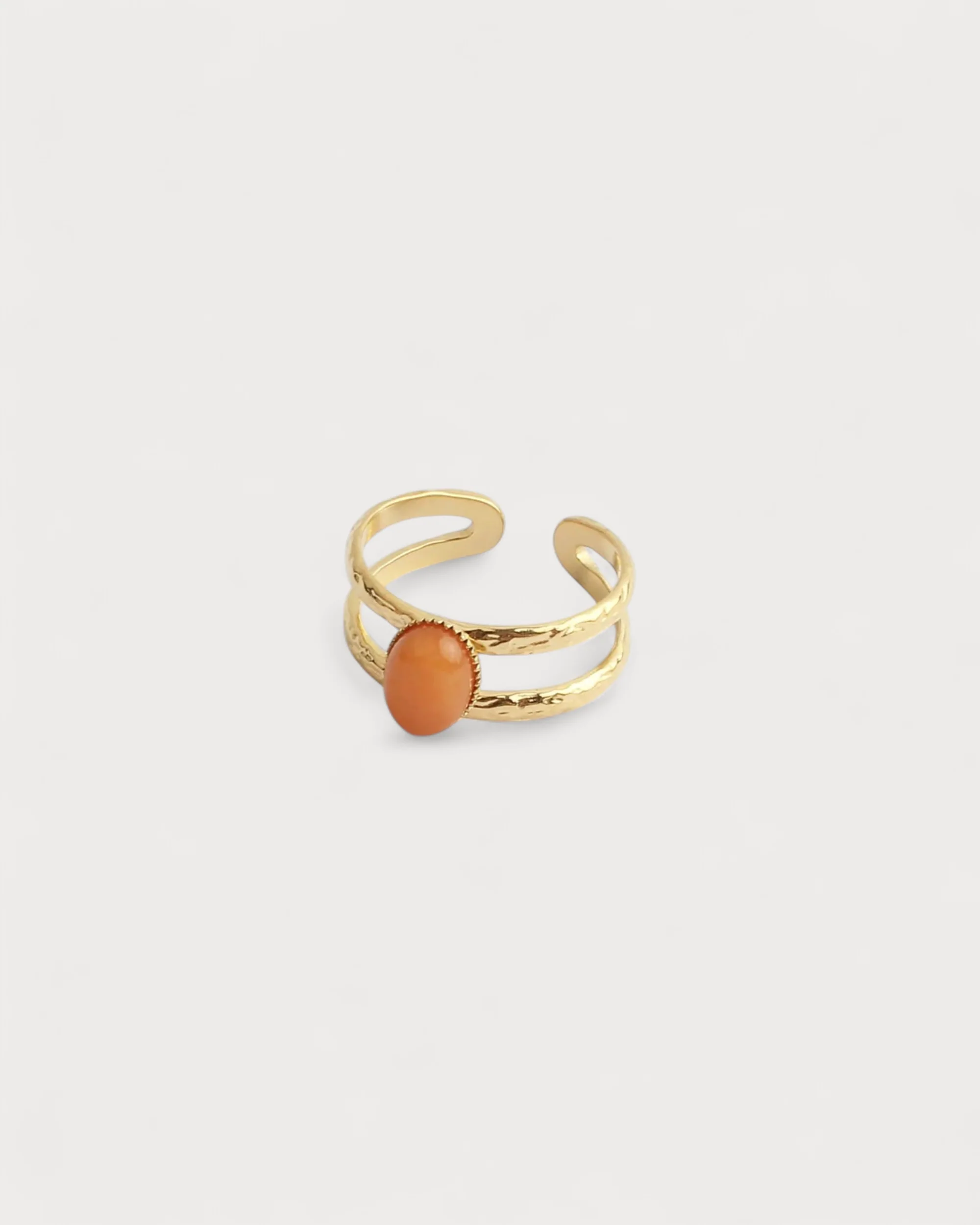 Suzi - Ring - Naturstein - Edelstahl - Verstellbar