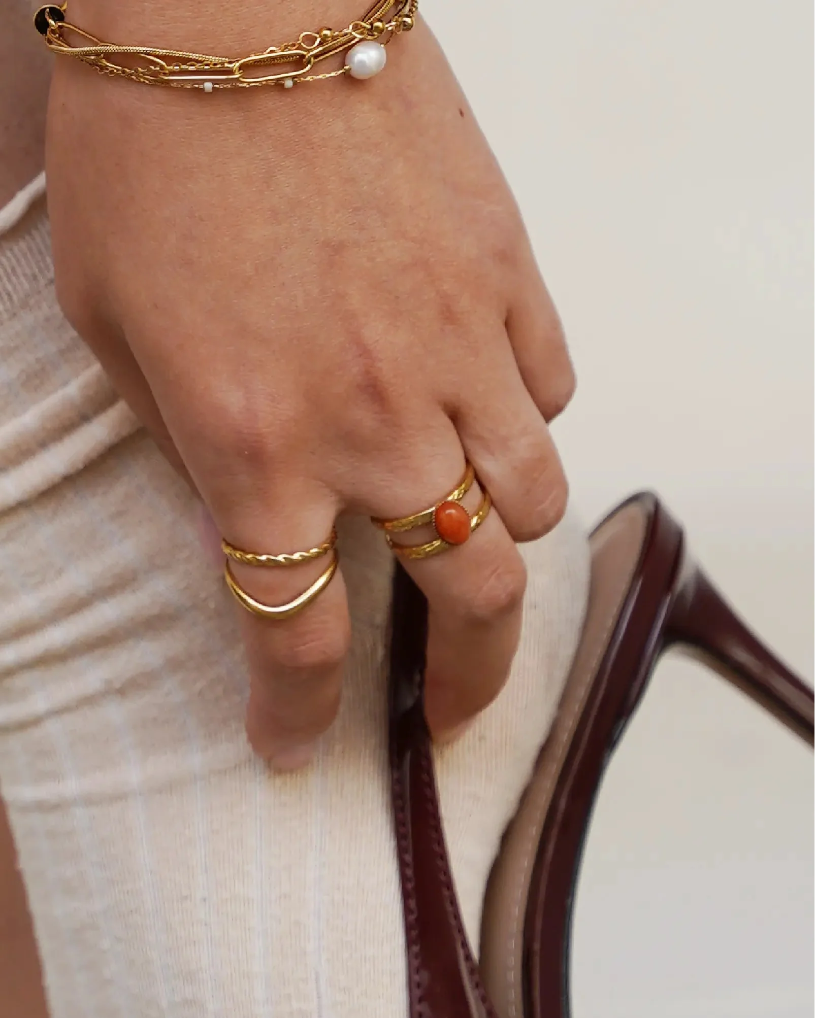 Suzi - Ring - Naturstein - Edelstahl - Verstellbar - Image 2