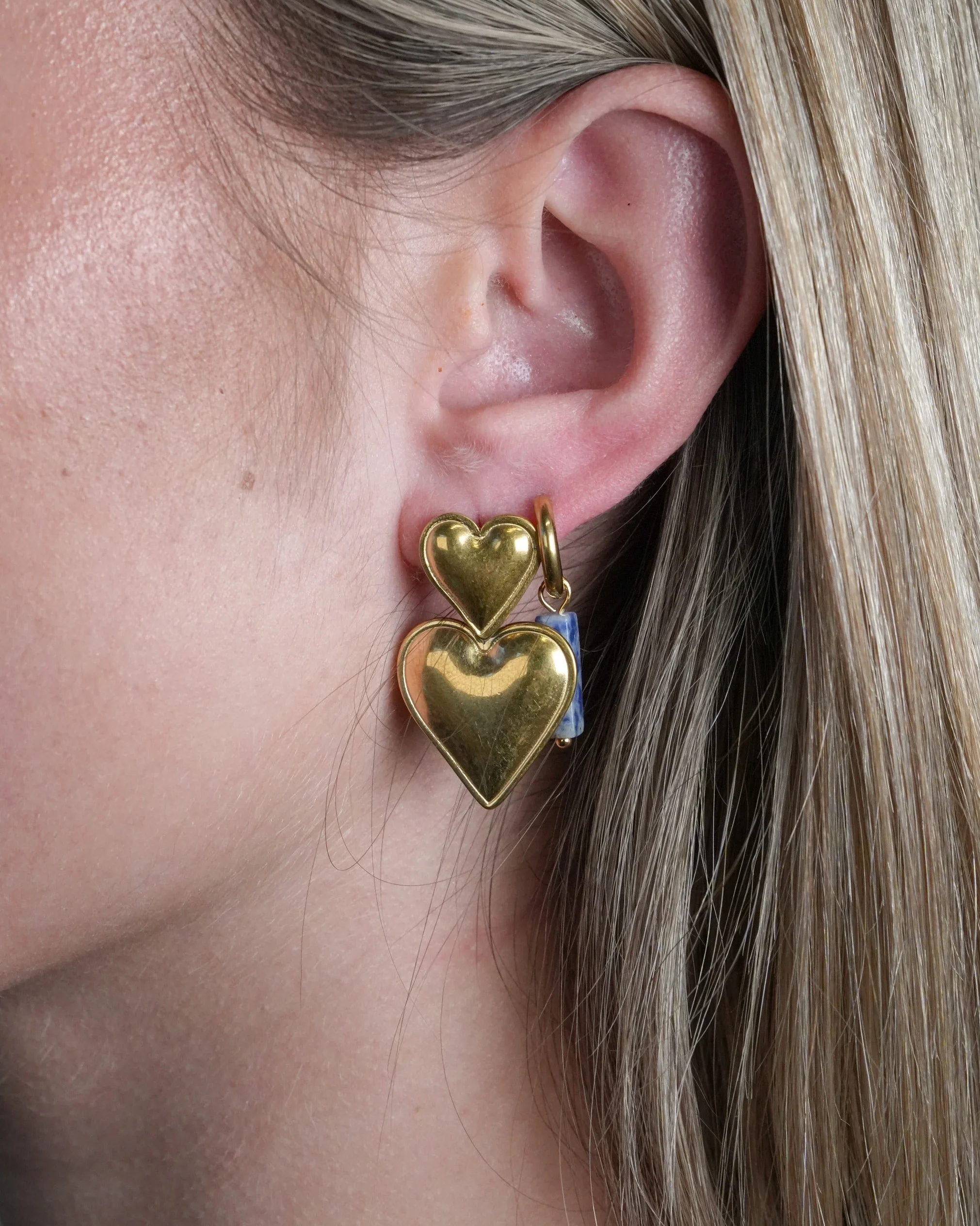 Two Hearts - Ohrringe - Edelstahl - Image 2