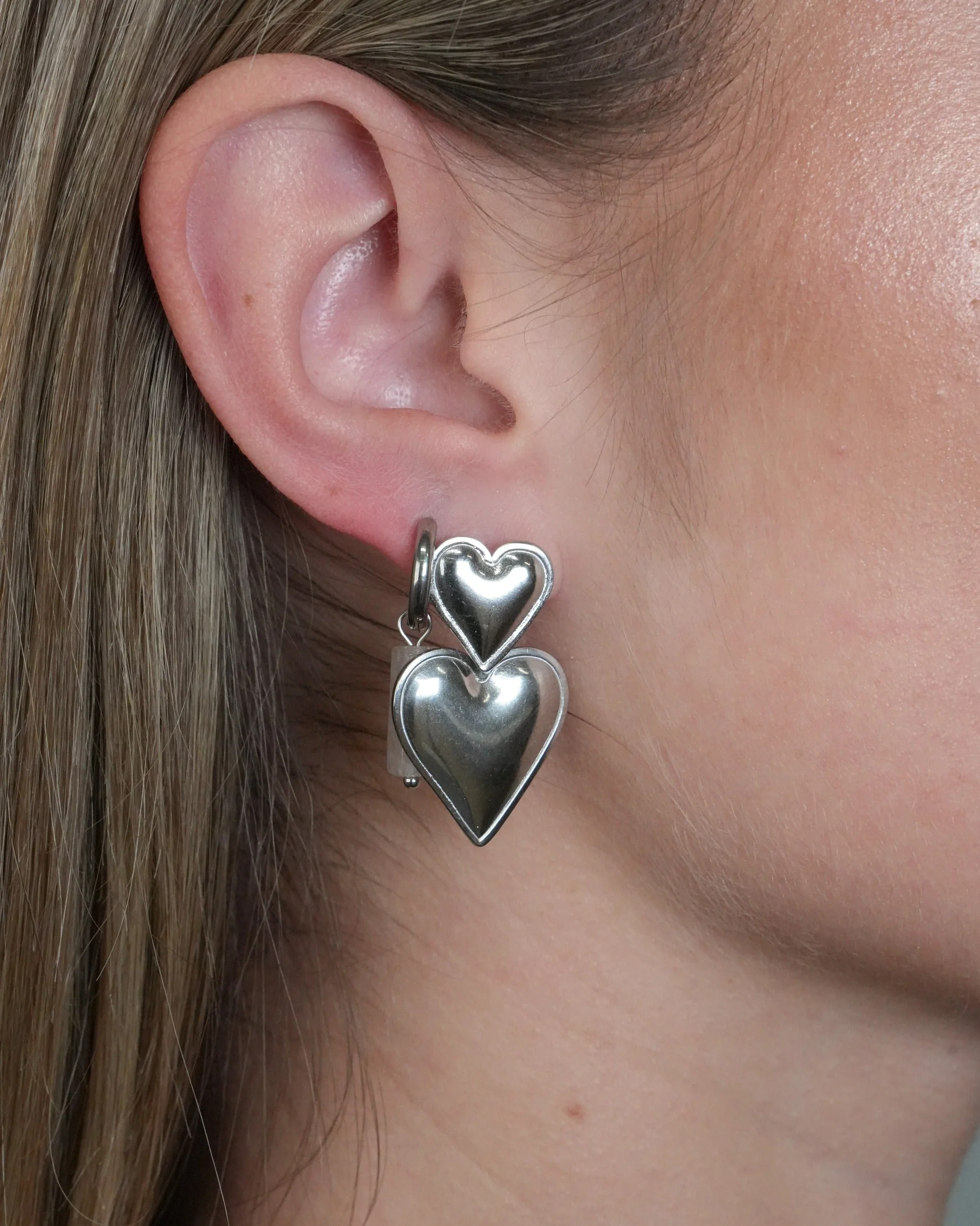 Two Hearts - Ohrringe - Edelstahl - Image 4