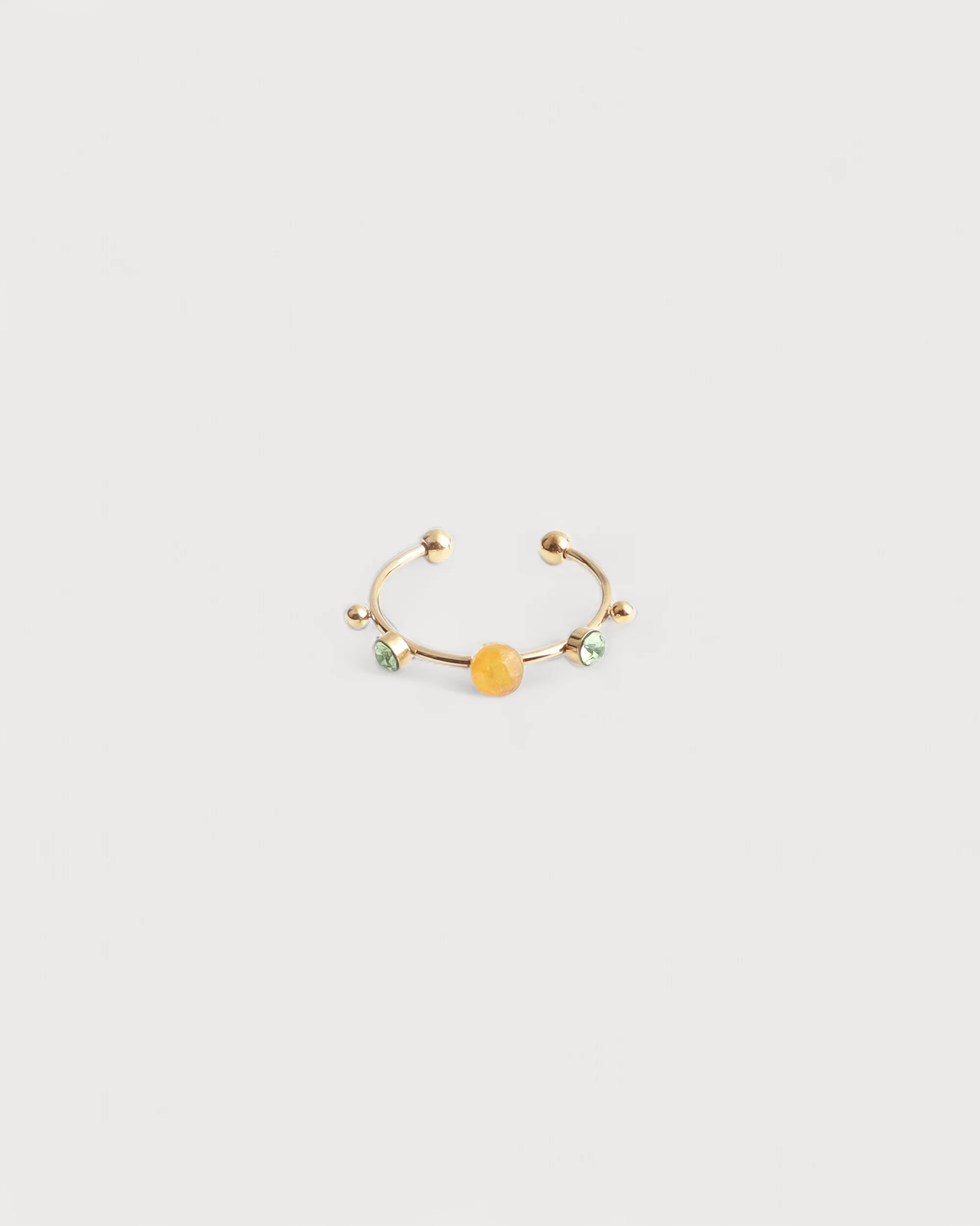 Victoria - Ring – Edelstahl – Naturstein – Verstellbar