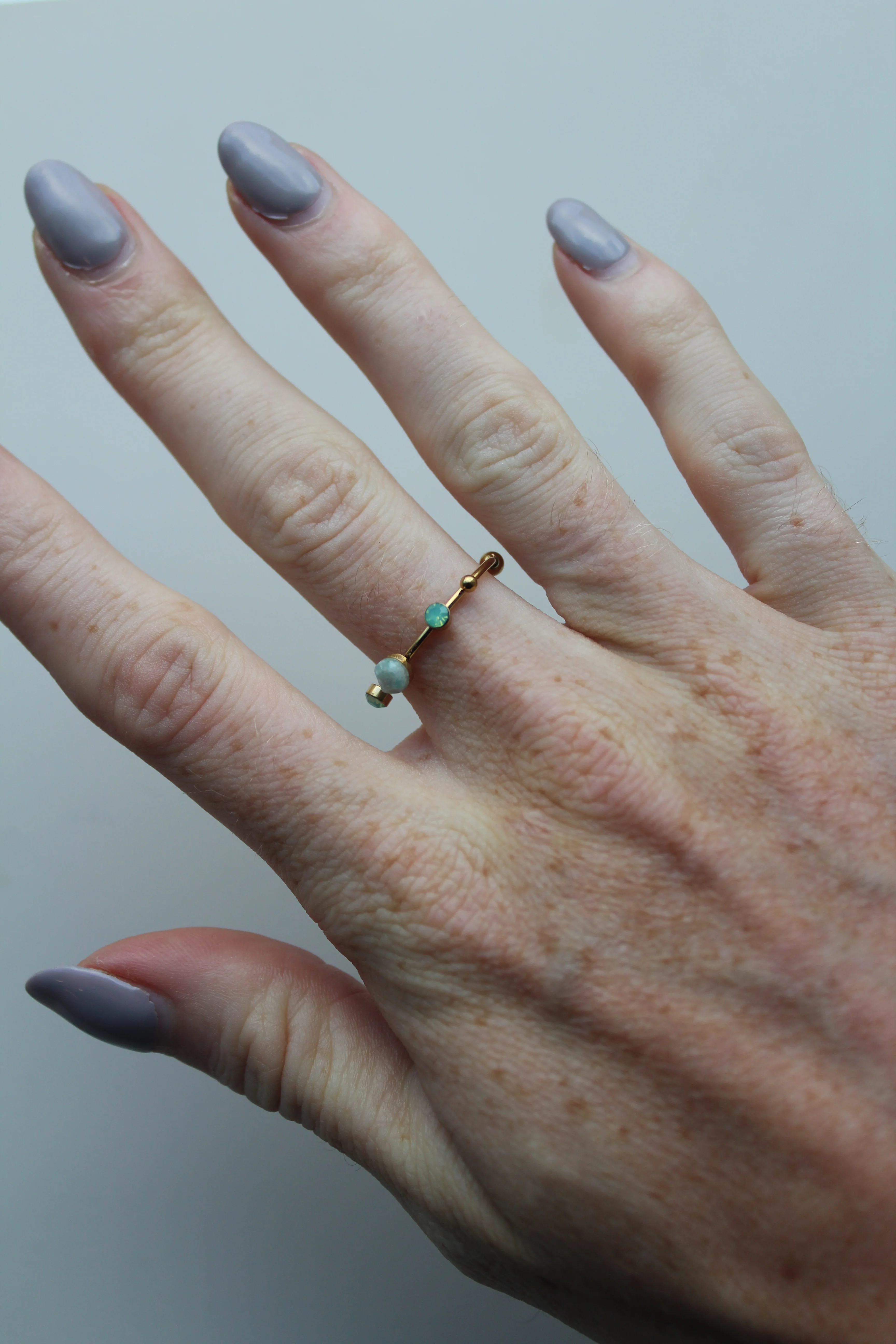 Victoria - Ring – Edelstahl – Naturstein – Verstellbar - Image 8